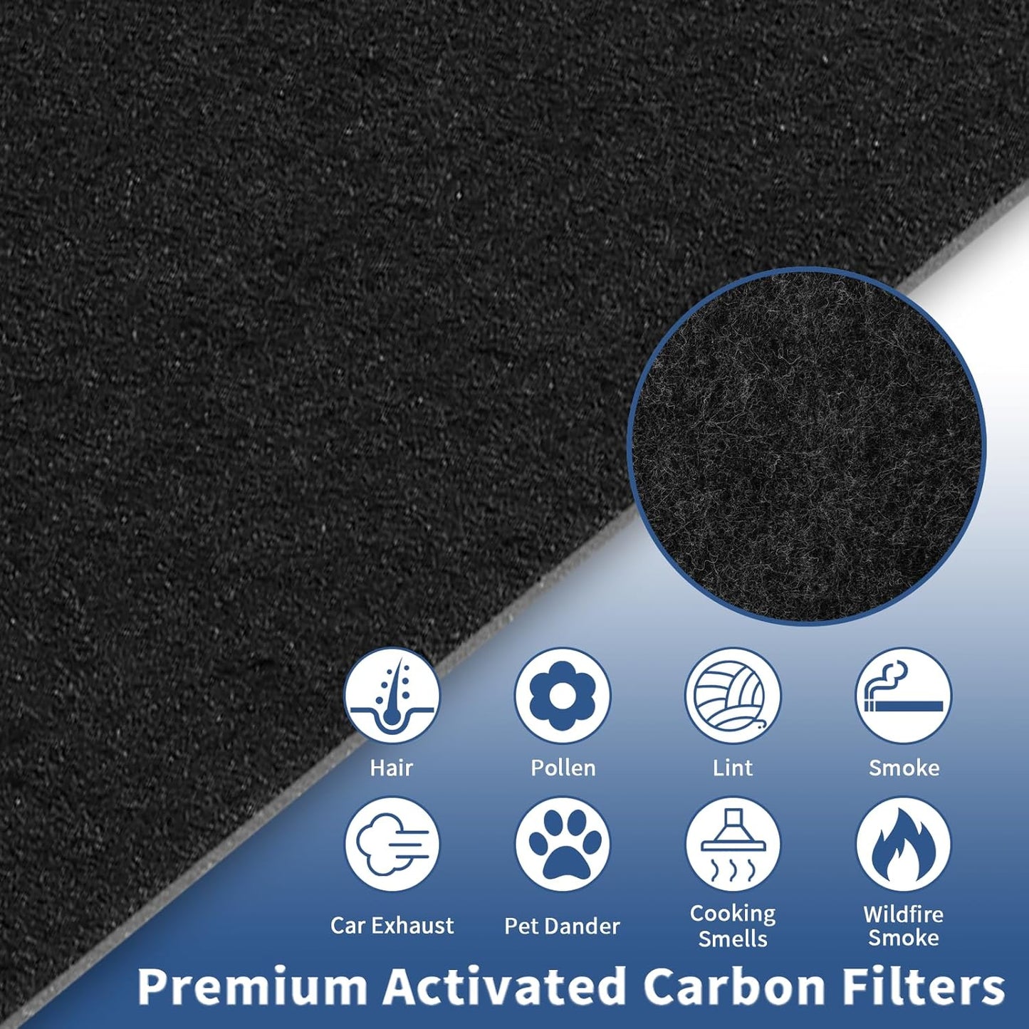 HRF-A300 Pre Filter A Replacement for Honeywell HEPA Air Purifier HPA300 Series, Funmit 8 Pack Precut Activated Carbon Pre Filter Replacement Compatible with Honeywell Air Purifier Prefilter A