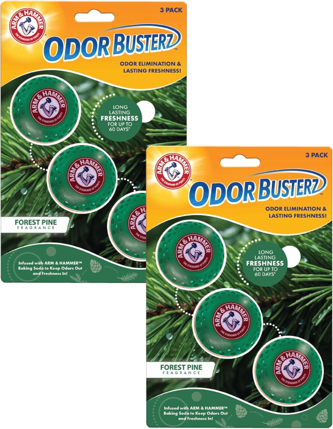 A&H Odor BusterZ Forest Pine 6pk Blister