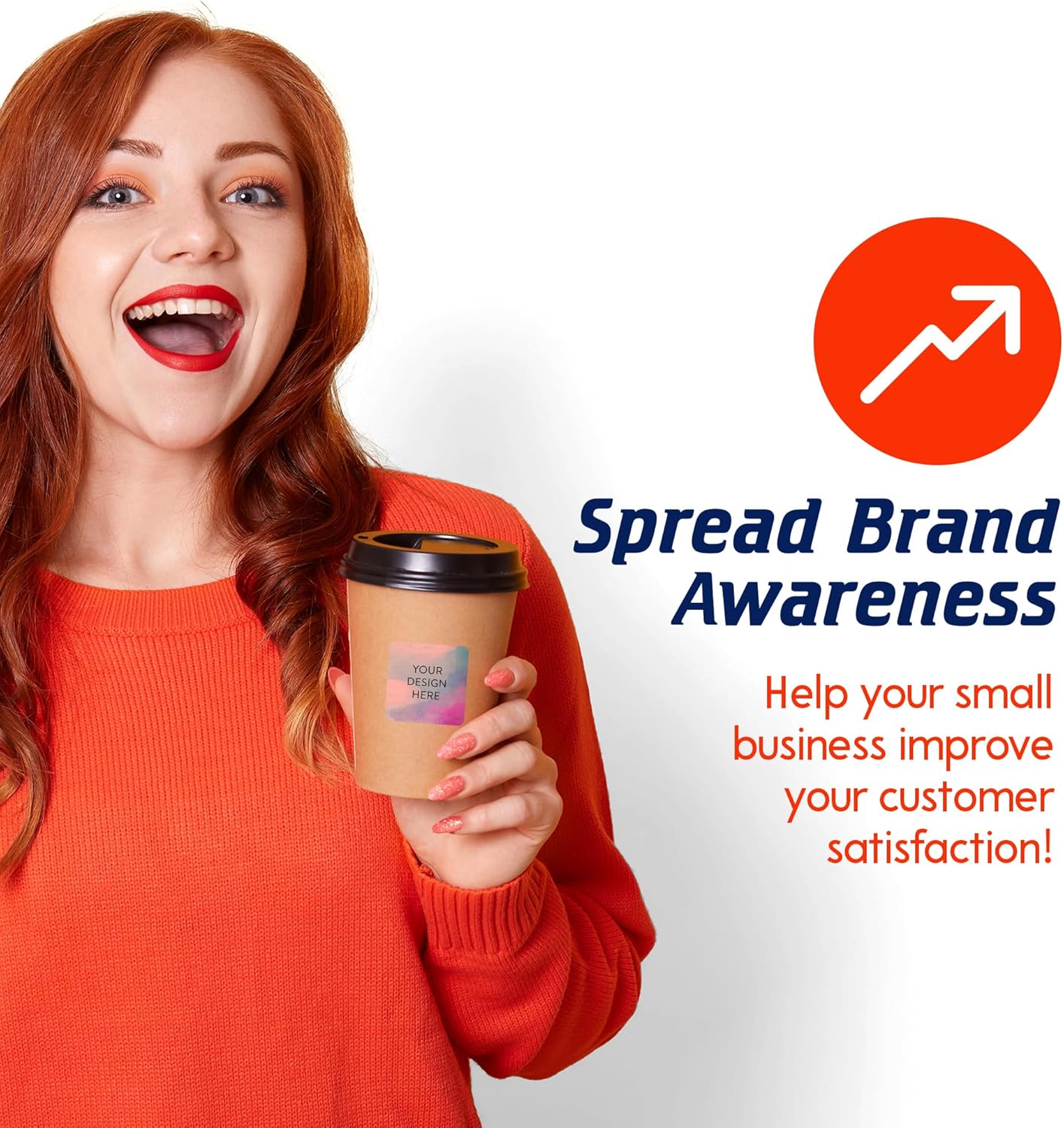 100 Custom Vinyl Stickers - Upload Your own Image, Text, Design, Logo - Personalized Logo Labels for Handmade, Packaging, Bottle, Jars, Candle, Brand Stickers (Rose, 1.5x1.5 Square)