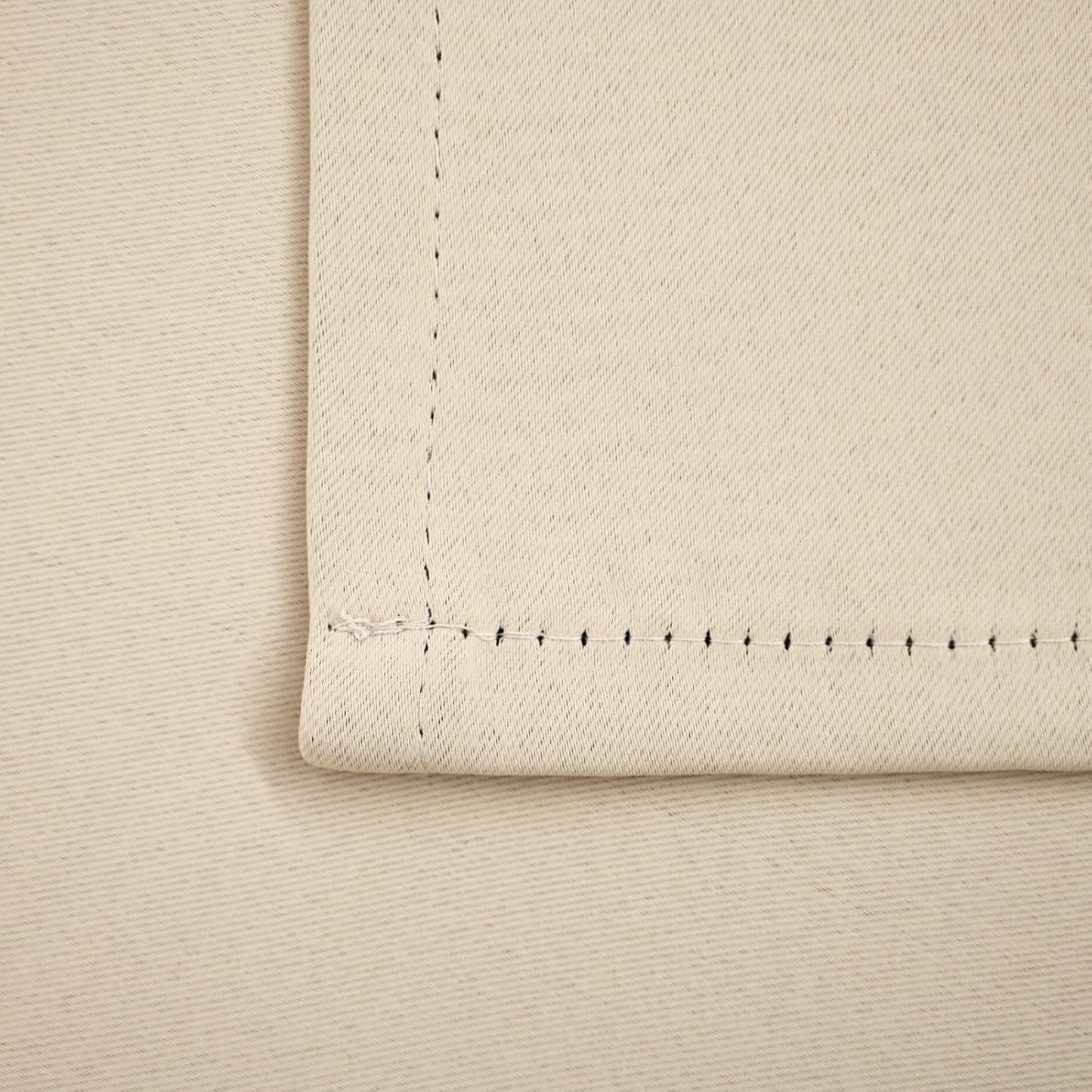 Pickluc Cafe Curtain (Half Window Curtain) 24 Inches Length, Rod Pocket Kitchen Curtain, Short Blackout Curtain for Small Window, 30" Wide and 24" Long, 2 Panels, Ivory