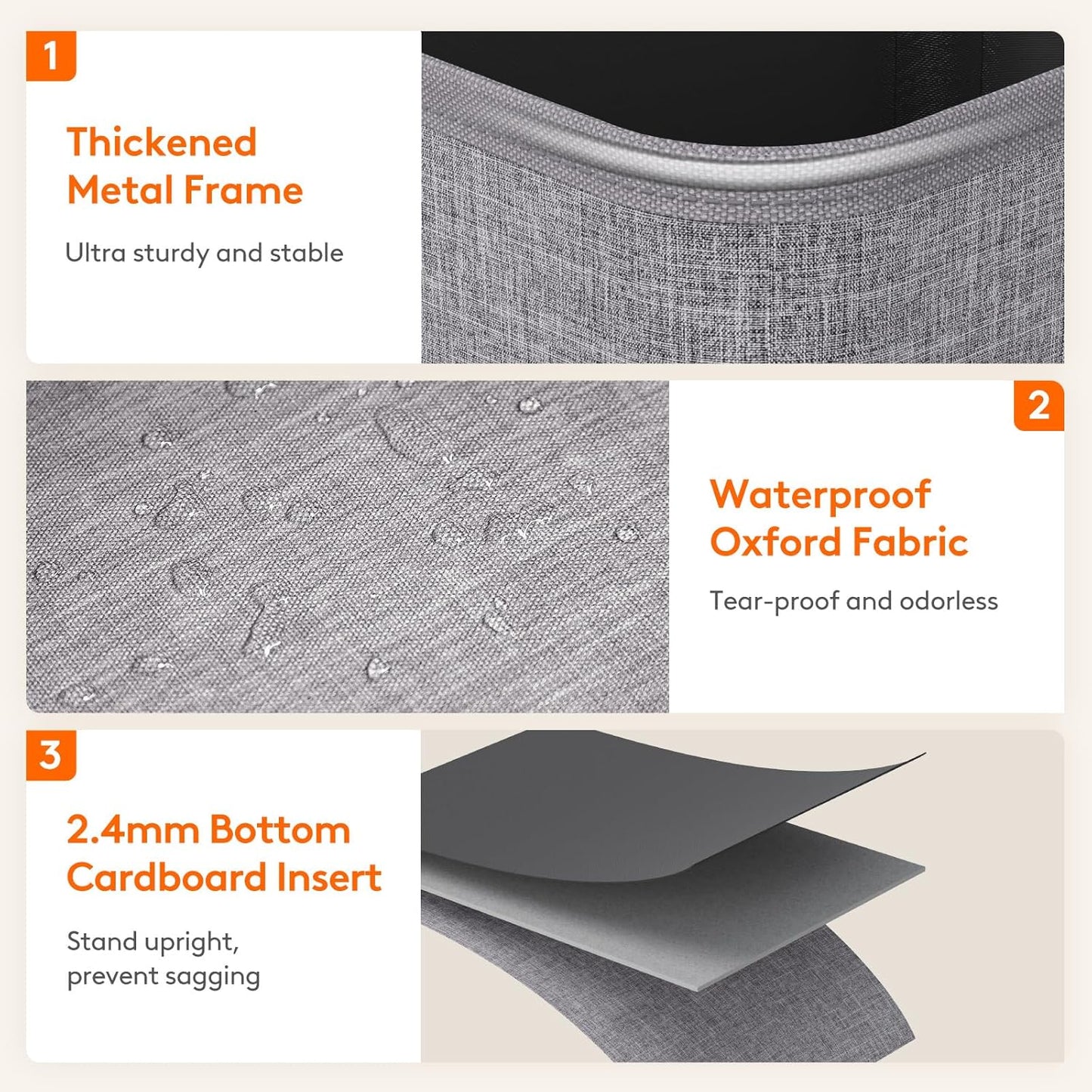 Lifewit 100L Large Tall Laundry Hamper, Collapsible Laundry Basket with Handles, Foldable Clothes Hampers for Laundry, Portable Dirty Clothes Hamper for Dorm College Bedroom Bathroom, Light Gray