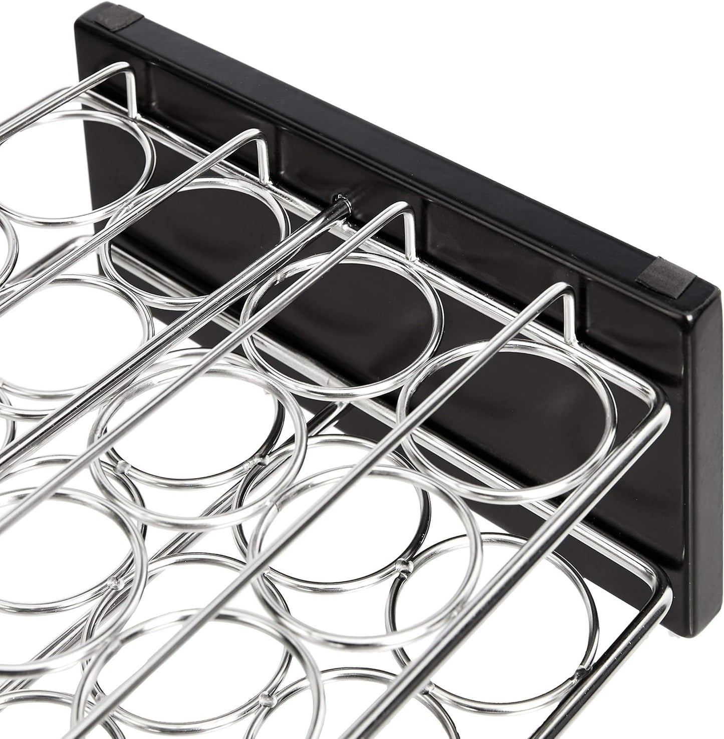 Amazon Basics 20 Jars Spice Organizer Rack, Silver (Pack of 4)