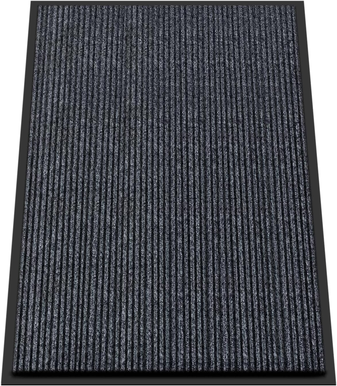 Kuyal Front Door Mat, 3'x4' Indoor Outdoor Entrance Mat, Commercial Floor Mats Inside Outside Entrance, Heavy Duty Durable Welcome Mats, Rubber Backing Non Slip Outdoor Mats for Entryway,Dark Gray