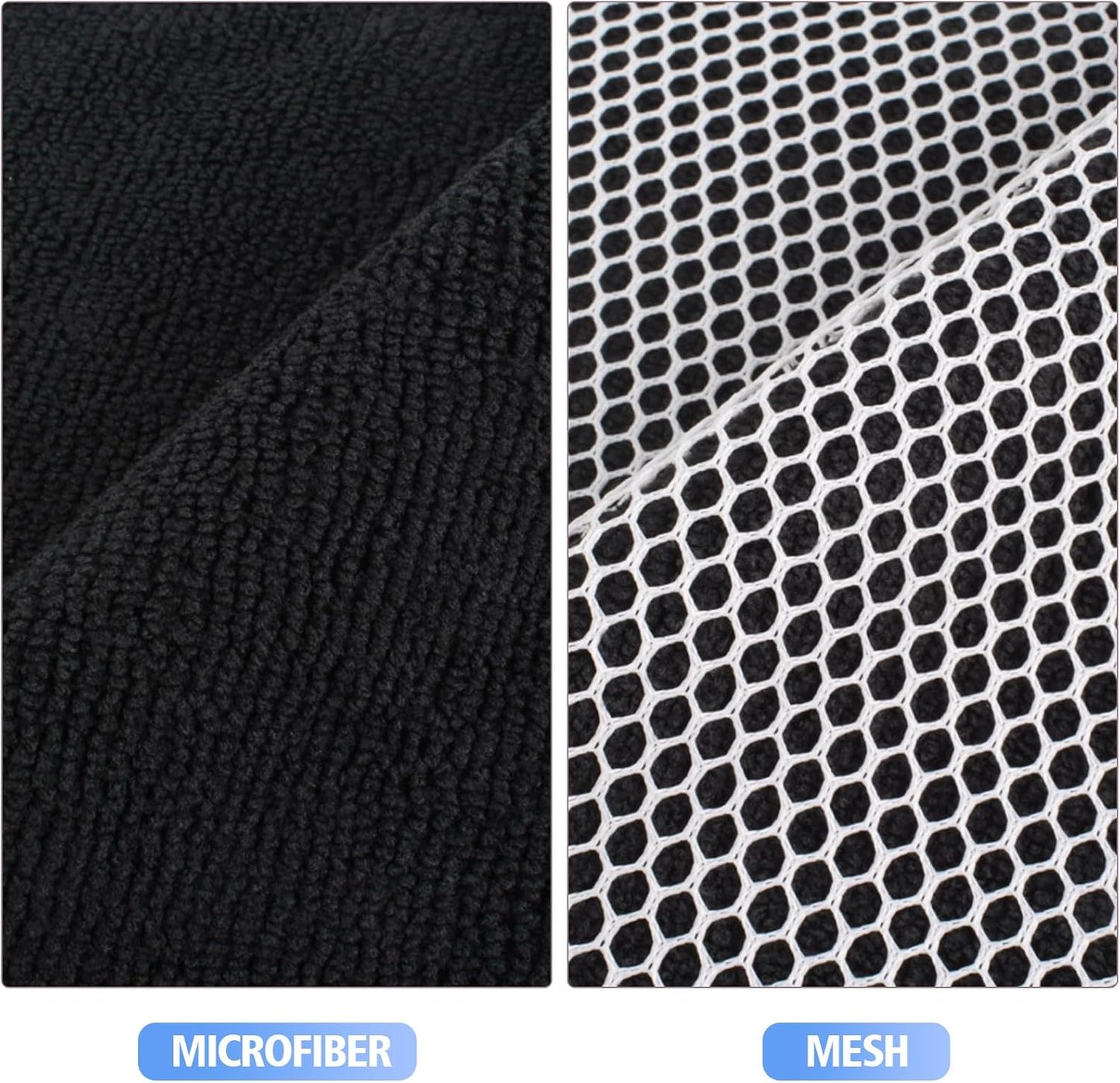 KinHwa Kitchen Washcloths for Dishes Absorbent Microfiber Dish Cloths Quick Dry Dish Rags with Poly Scour Scrub Side Ideal for Kitchen Cleaning (Black, 7inchx7inch 18 Pack)