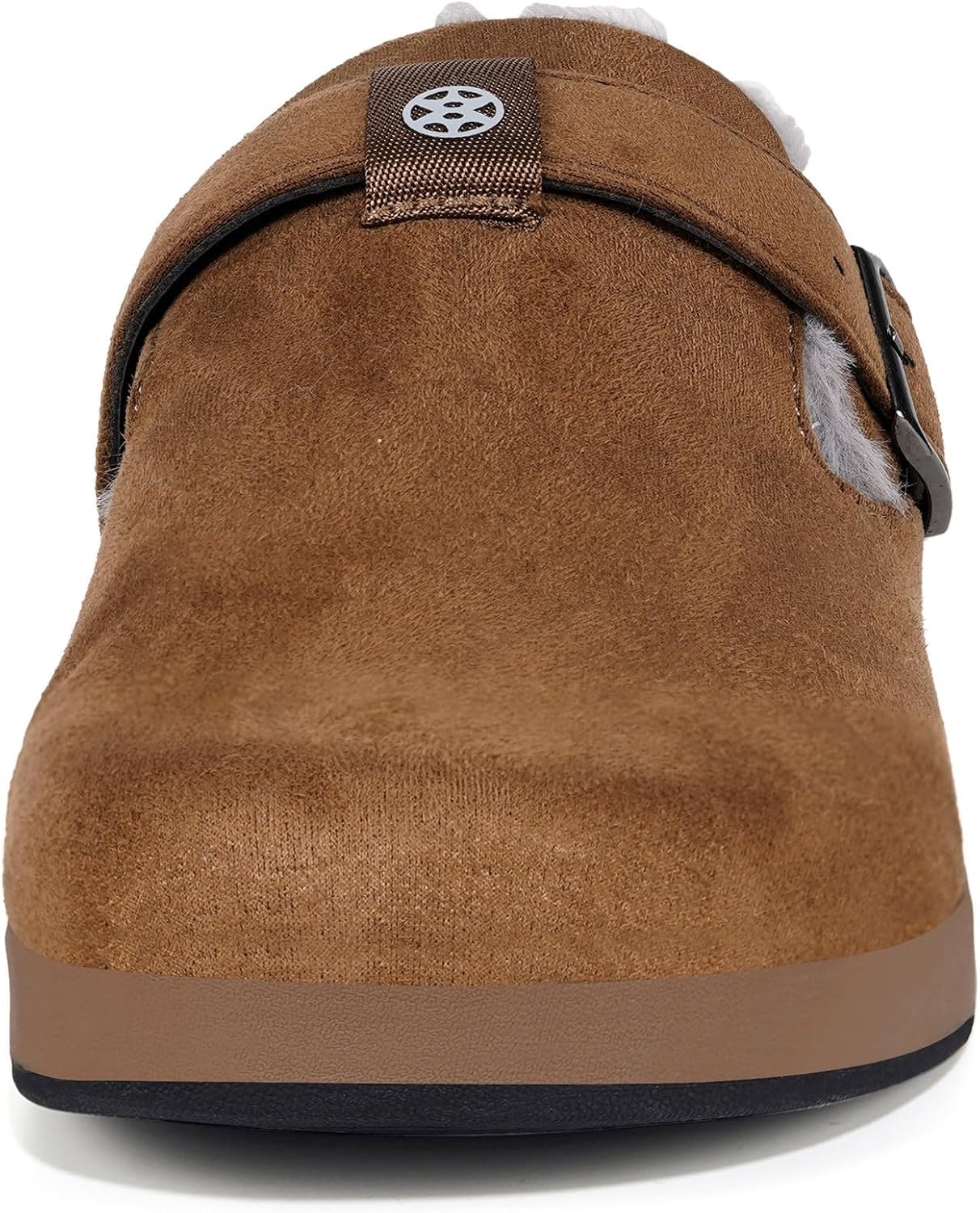 Fur Lined Clogs for Women Men Suede Winter Slippers Arch Support Slip on Mules Potato Shoes with Removable Cushion Footbed Warm Home House Shoes