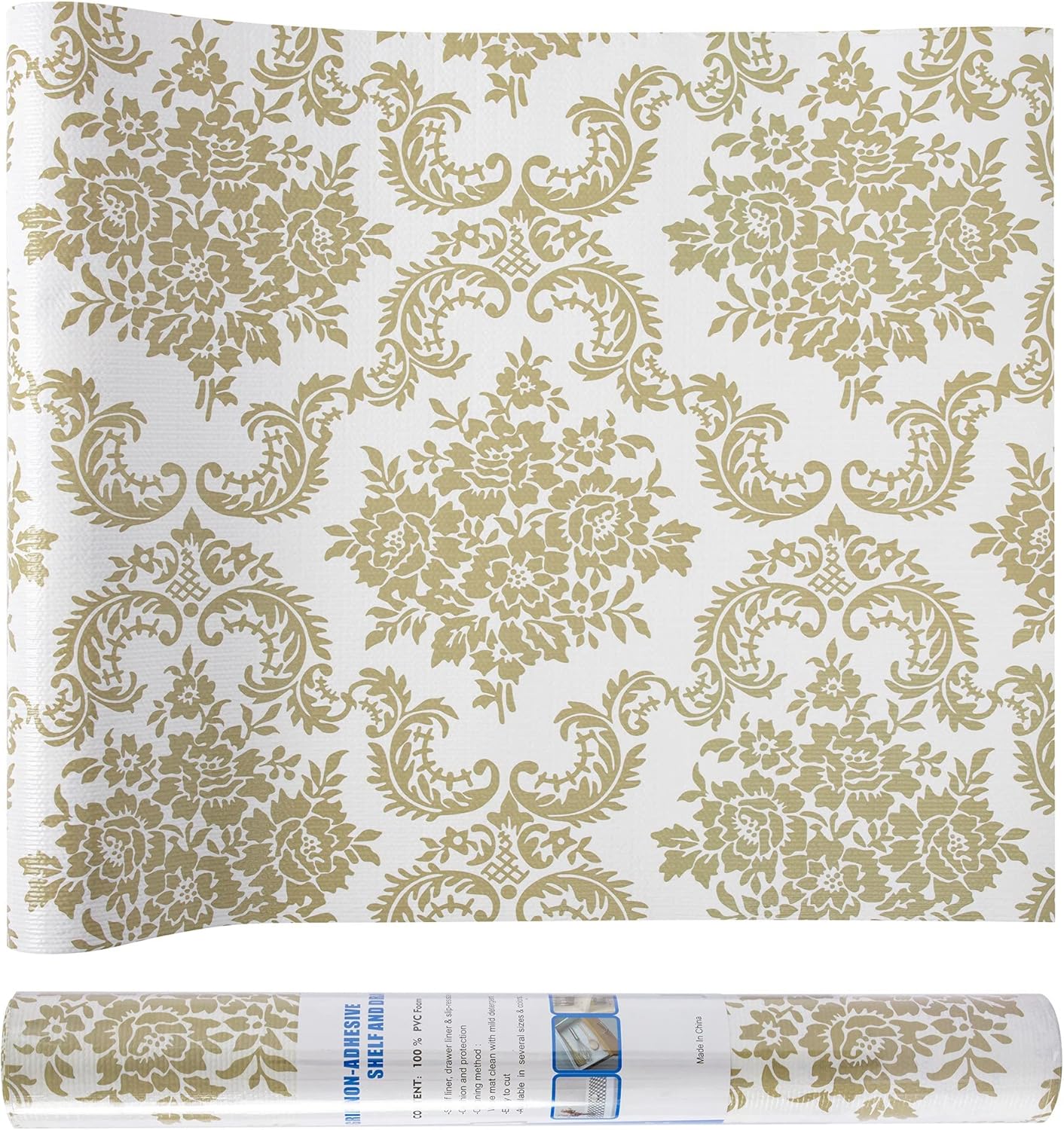 Cabinet Liners 5Rolls 18 x 96 Inch Wide Non Adhesive Kitchen Drawer Liner, Waterproof Shelf Liner Durable Anti-Slip for Kitchen Cabinets Shelf Liner Oil-Proof