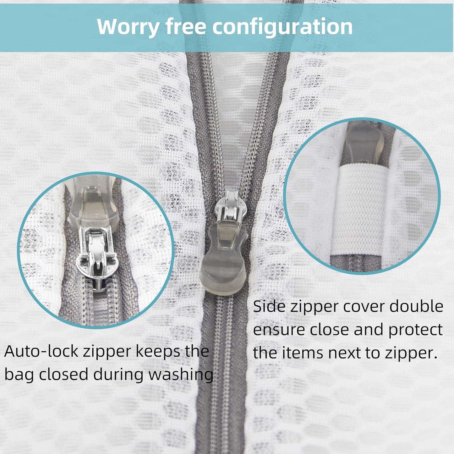 GOGOODA Mesh Laundry Bag for Delicates Set of 2 Lingerie Bags for Washing Machine Great for Laundry, Hosiery, Blouse, Underwear, Pantyhose, Socks(Set of 2)