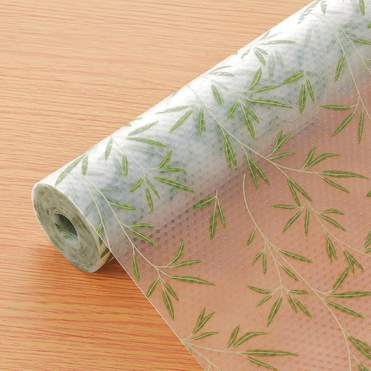 Cooyes Shelf Liners for Kitchen Cabinets, Waterproof and Oil-Proof Kitchen Cupboard Liner, Refrigerator Liners and Plastic Drawer Mats EVA Non Adhesive Shelves