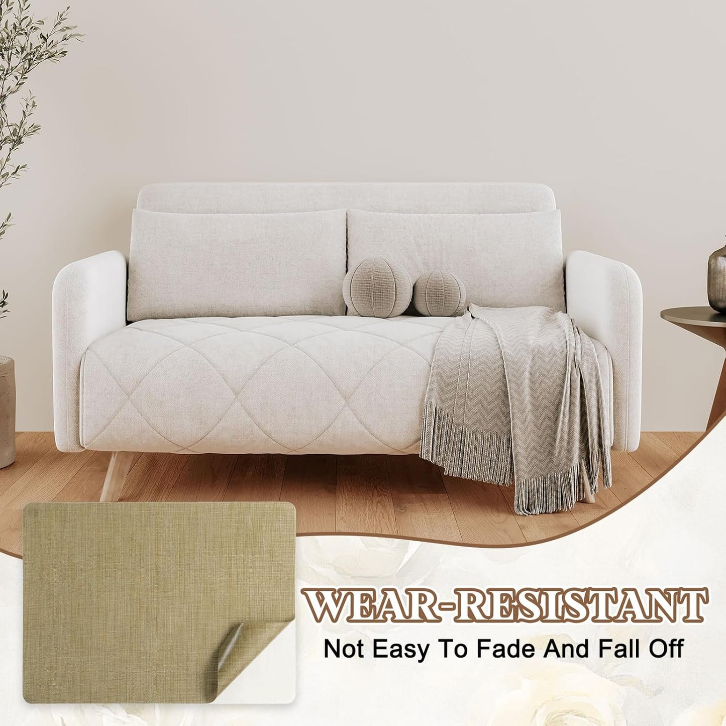 PATIKIL Linen Repair Patch, 8 x 11 Inch Self-Adhesive Linen Fabric Repair Patches for Sofa Couch Clothes Handbag Tents Car Seats Furniture, Camel