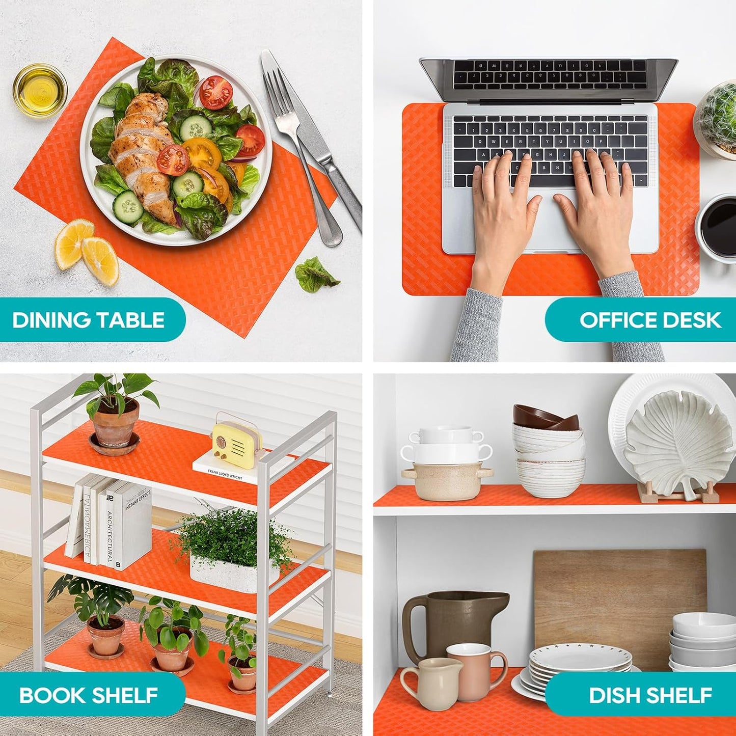 Shelf Liners for Kitchen Cabinets, Waterproof and Oil-Proof Kitchen Cupboard Liner, Refrigerator Liners and Plastic Drawer Mats EVA Non Adhesive Shelves, Fridge - Red 11.8 x 118 Inches