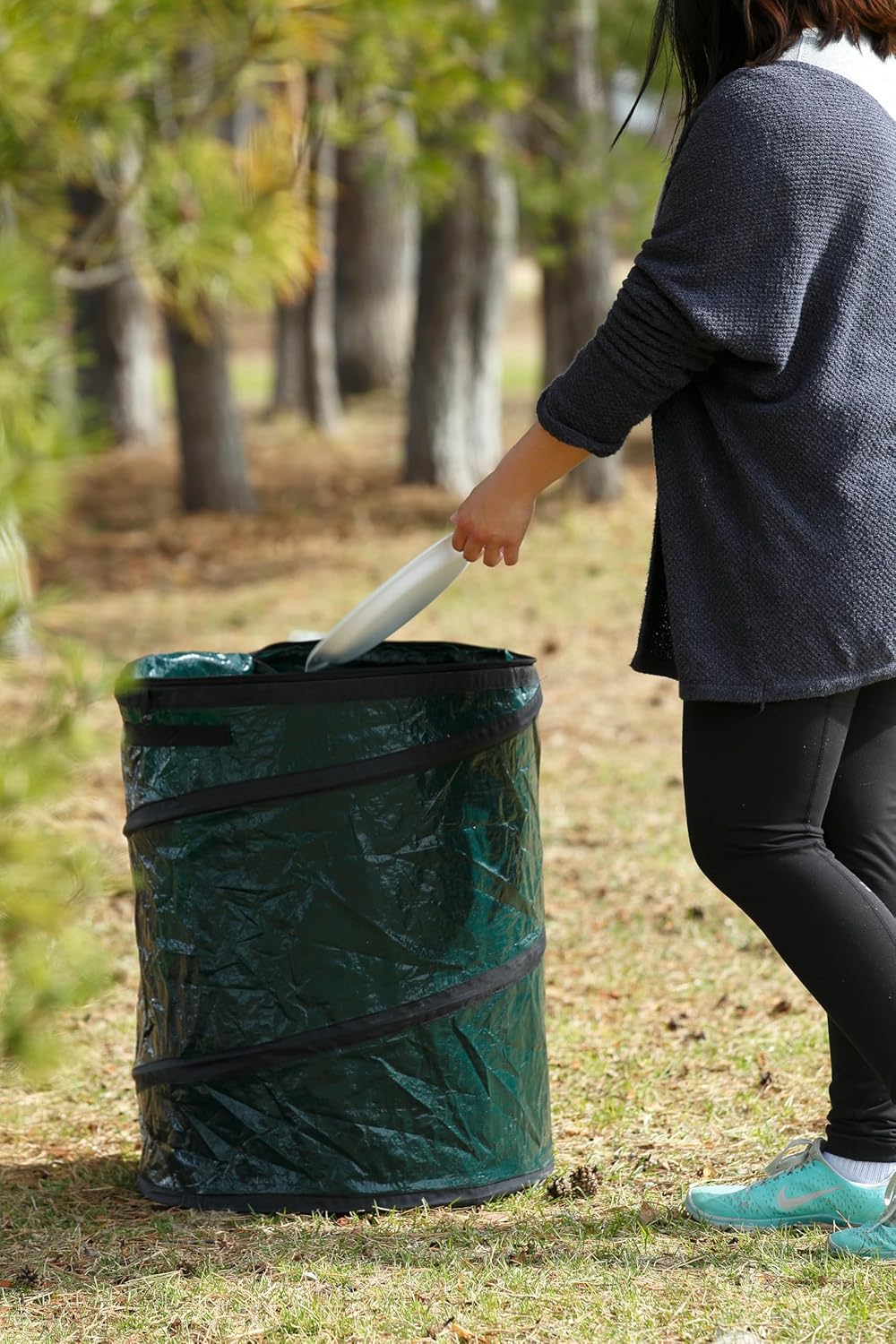 Coghlan's Mini Pop-Up Lightweight Trash Can – Collapsible Waste Bin for Camping, Hiking, Travel, and Outdoor Use – Portable, Durable, and Easy to Store – 14 Gallon