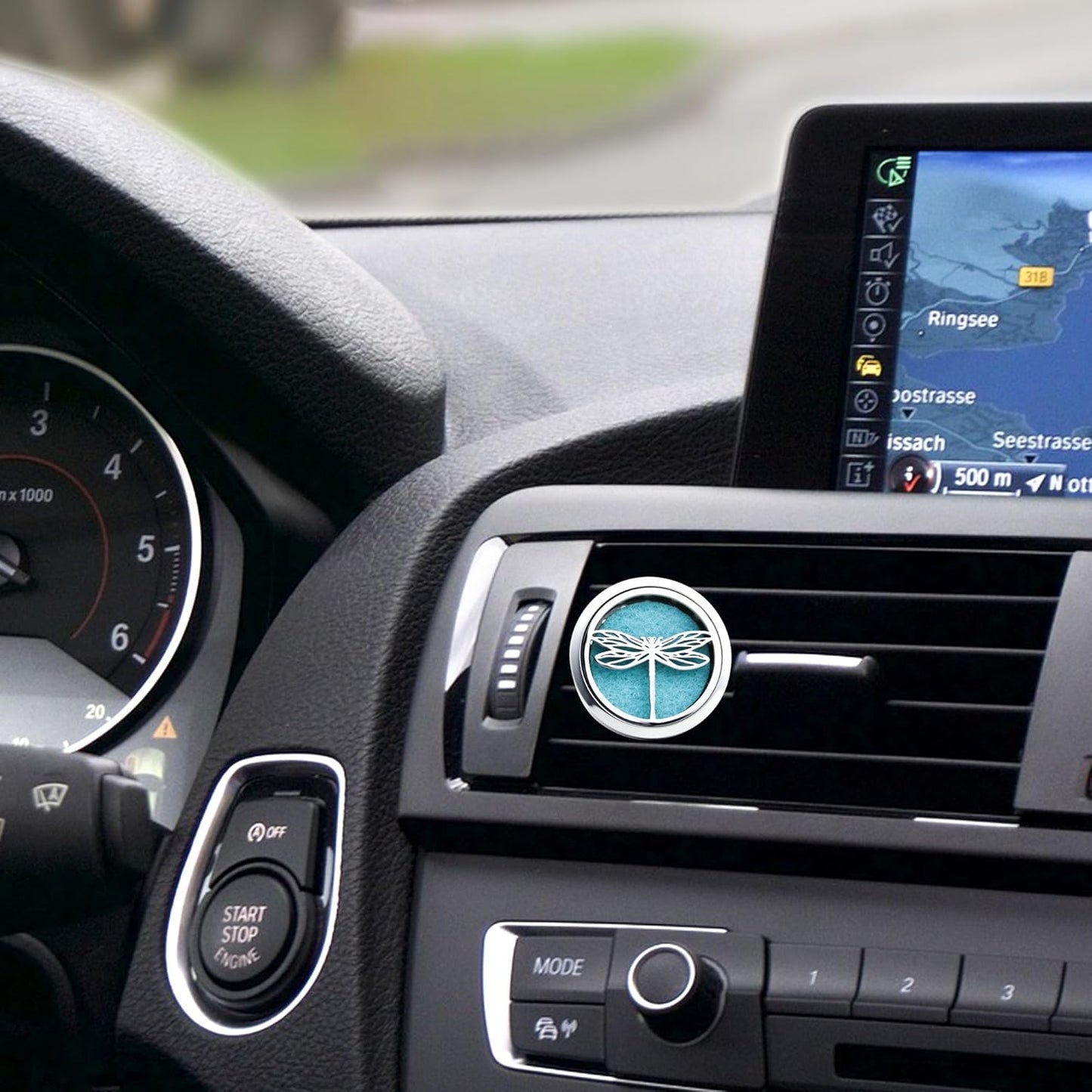 Car Diffuser Vent Clip 30mm Aromatherapy Essential Oil Automotive Diffuser Air Fresheners Vent Clips Car Accessories for Women Birthday Gifts (Dragonfly)