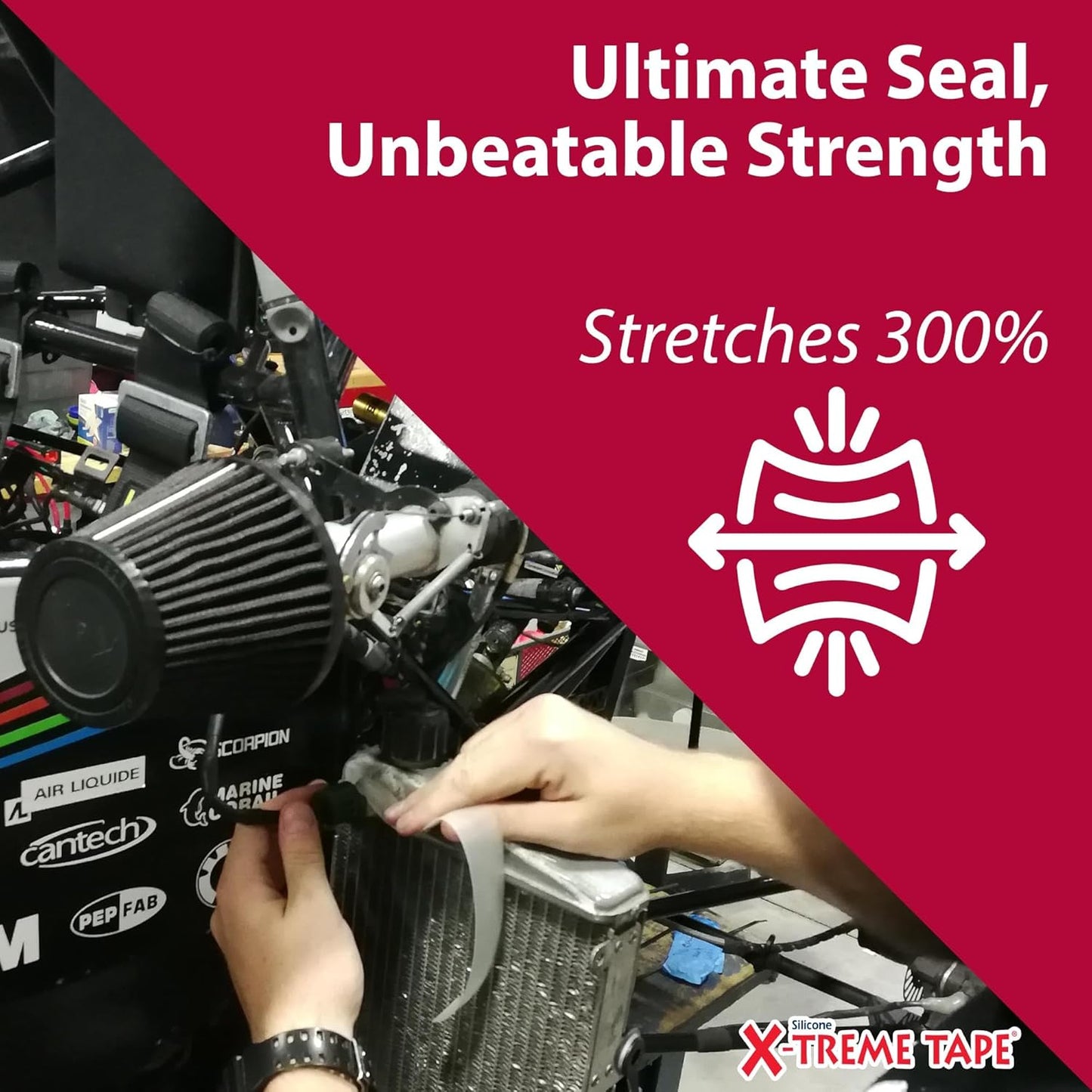 X-Treme Tape MOCAP Heavy Duty Waterproof Self Fusing Silicone Rubber Tape for Hose, Pipe, Electrical, Automotive, Outdoor, and Repairs - Leak Proof, Insulating - 1 Inch x 36 Ft Roll - Black