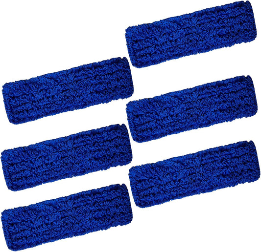 KLEEN HANDLER 6 Pack of 36 Inch Microfiber Dust Mop, Large Washable Commercial Mop Head Replacement, Sweeper, Janitorial Supplies, Blue
