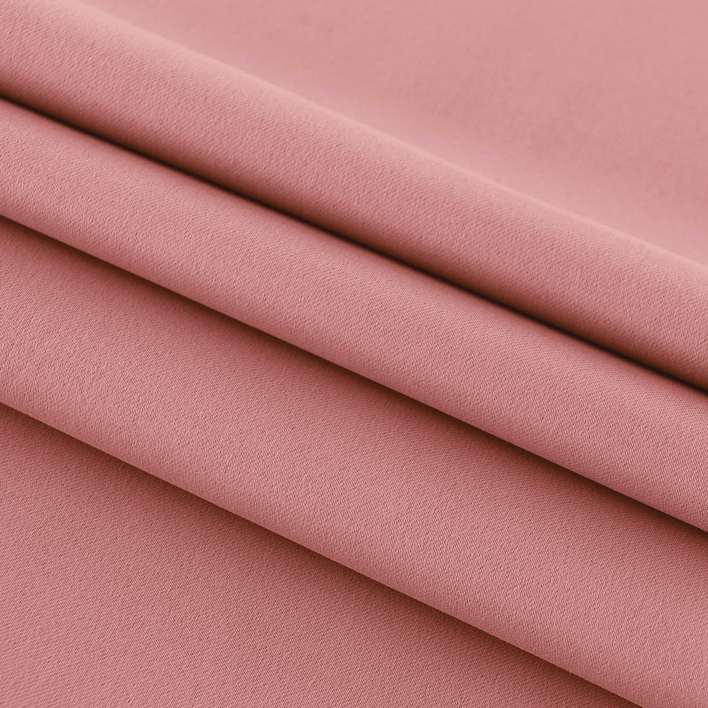 DWCN French Door Curtains – Rod Pocket Thermal Blackout Curtain for Window/Doorways/Kitchen/Classroom/Patio Doors for Privacy, 54W by 72L Inches, 1 Panel with Tieback, Dry Rose