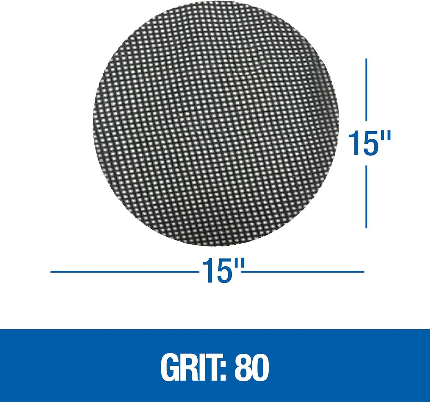 Floor Sanding Screen Disc, 10 Pack, 15", Grit 80
