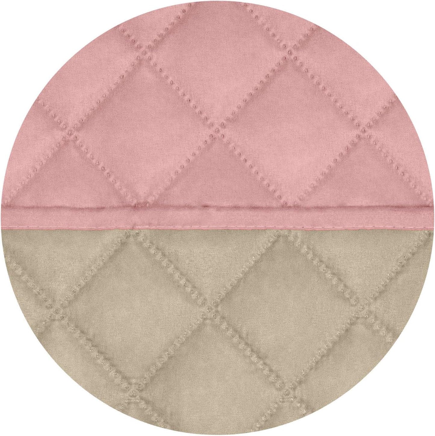 PureFit Reversible Quilted Sofa Cover, Water Resistant Slipcover Furniture Protector, Washable Couch Cover with Non Slip and Elastic Straps for Kids, Dogs, Pets (XX Large, Pink/Beige)