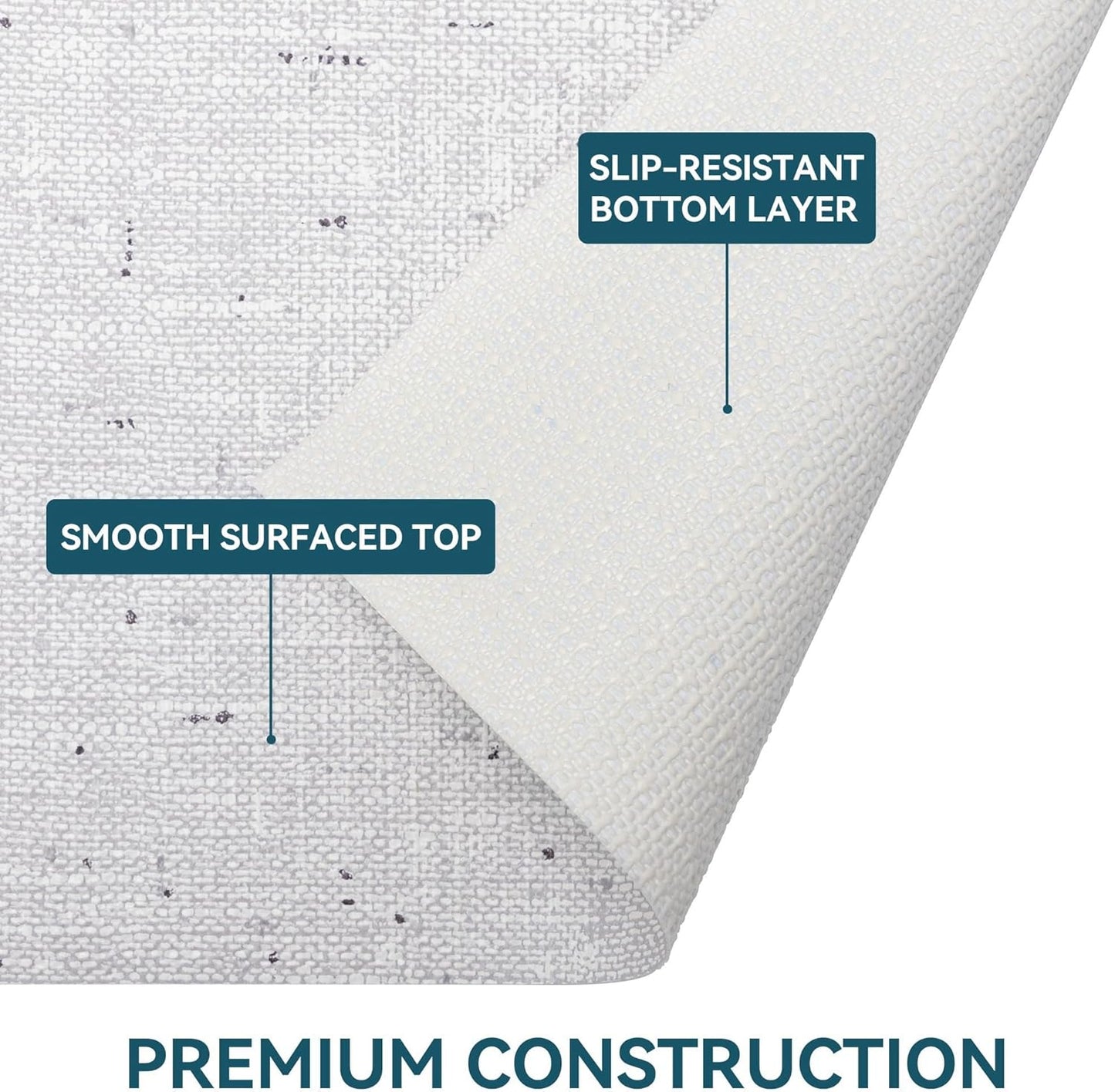 Shelf Liner 18" W x 96" L Cabinet Liners Non Adhesive, Drawer Liners Non Slip Kitchen Mat Waterproof Oil-Proof for Kitchen Cabinet, Shelves, Refrigerator, Storage, Easy to Trim