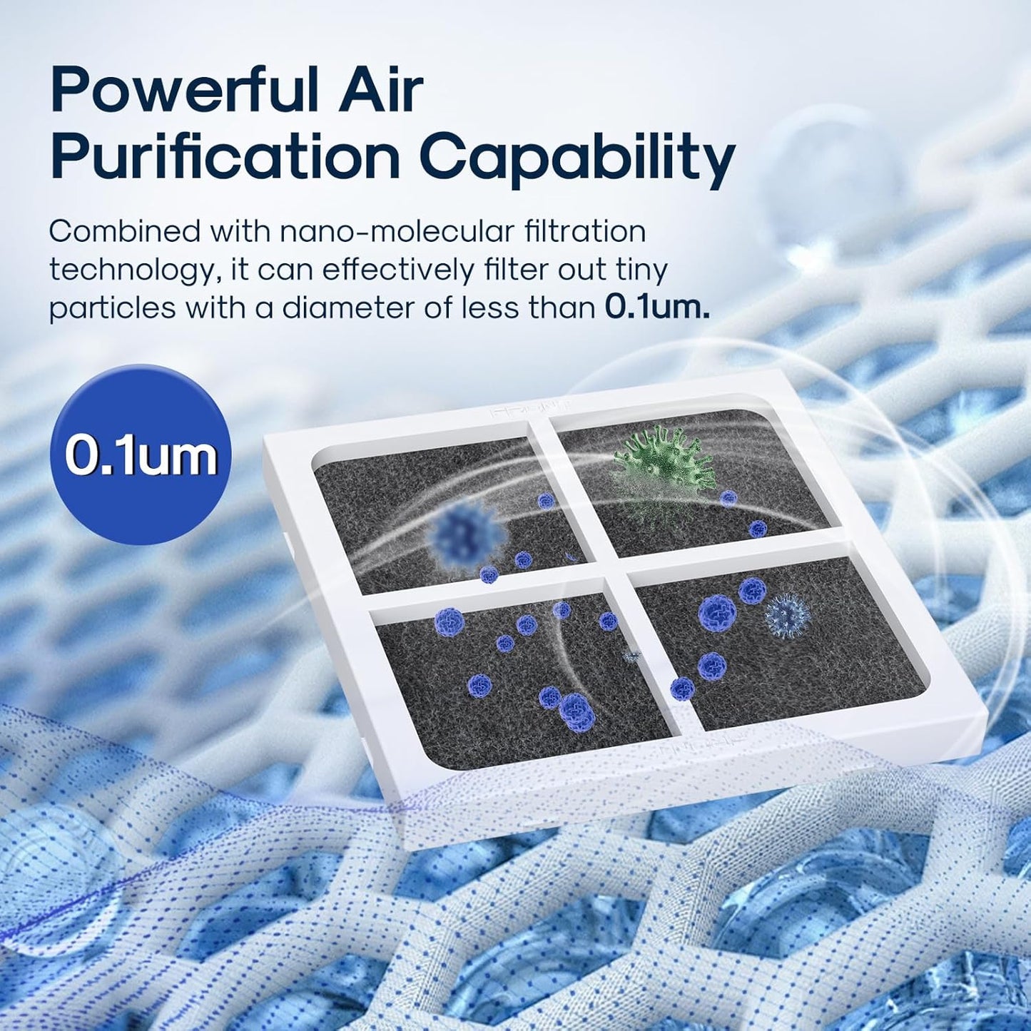 ICEPURE AF004 Refrigerator Air Filter Replacement for LG LT120F, Kenmore Elite 469918, 9918, ADQ73214402, ADQ73214404, ADQ73334008, 4PACK