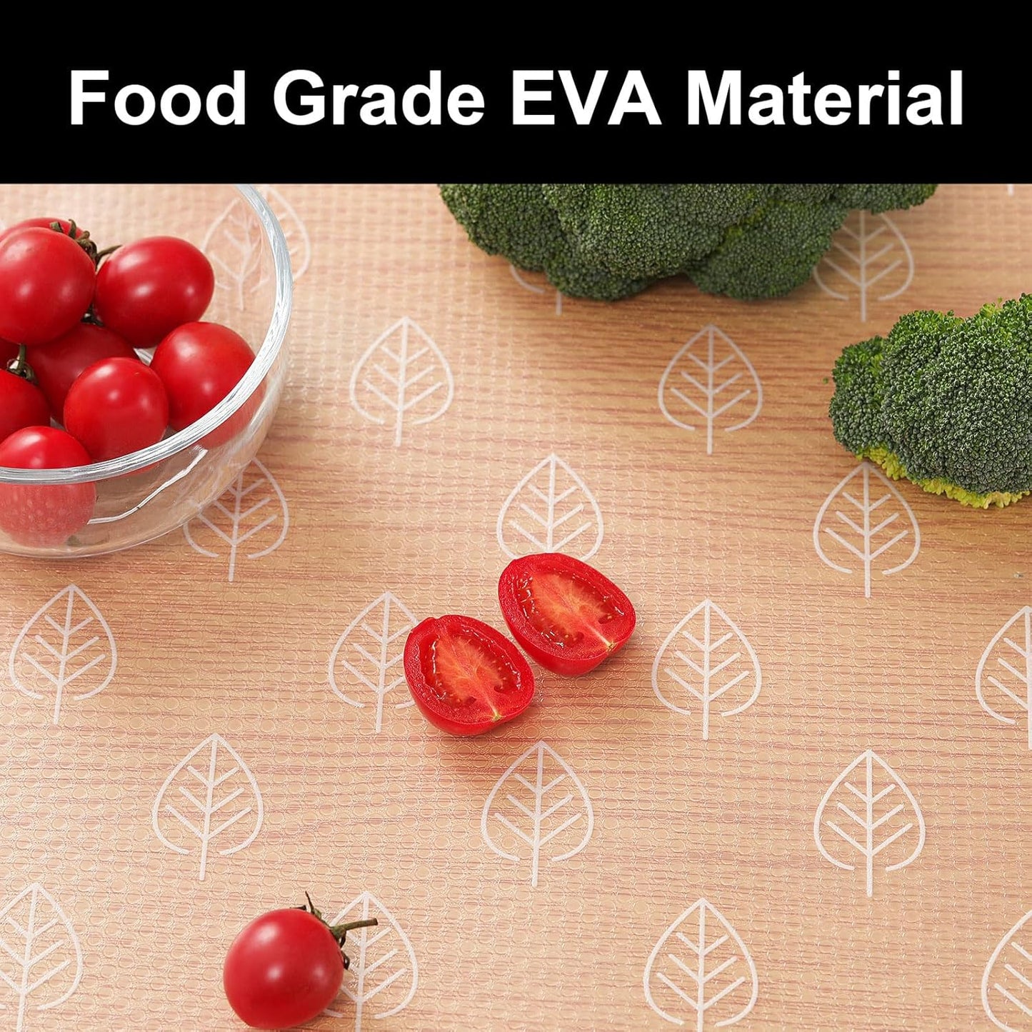 Cooyes Drawer Liner Shelf Liners for Kitchen Cabinets Refrigerator Liners Waterproof & Oil-Proof Kitchen Cupboard Liner Drawer Mats EVA Material Non Adhesive Fridge Liner for Shelves