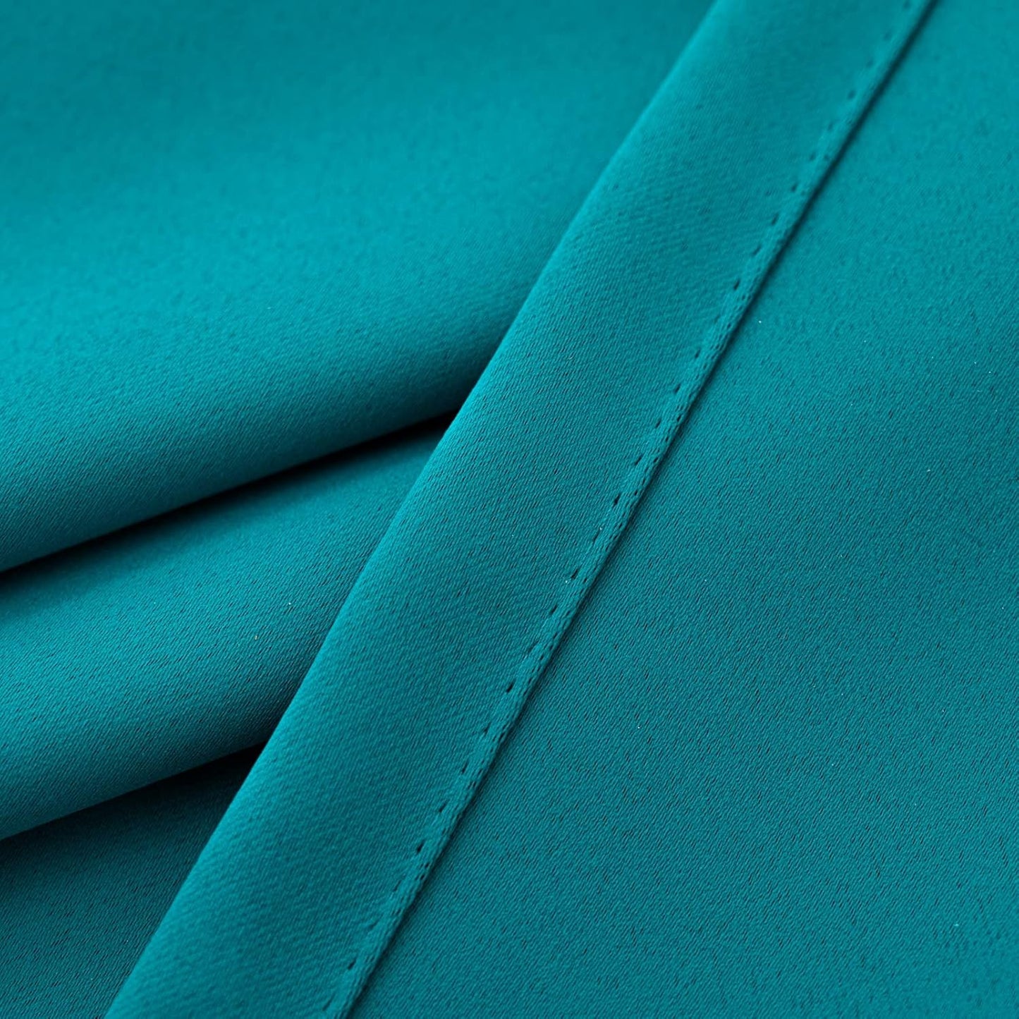 Pickluc Teal Cafe Curtain 30 Inches Length, Rod Pocket Small Kitchen Half Window Curtain, Short Blackout for Small Window, 30" Wide and 30" Long, 2 Panels