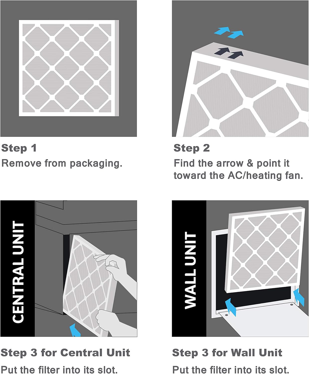 Aerostar Air Filters 30x36x1 MERV 13,Healthier Air For Your Home, 30" x 36" x 3/4", Box of 6