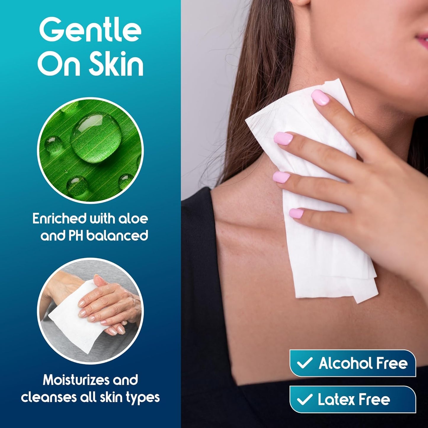 Adult Wet Wipes Body Wipes | Adult Wash Cloths Extra Large, Bathing Wipes for Incontinence, 8"x12"