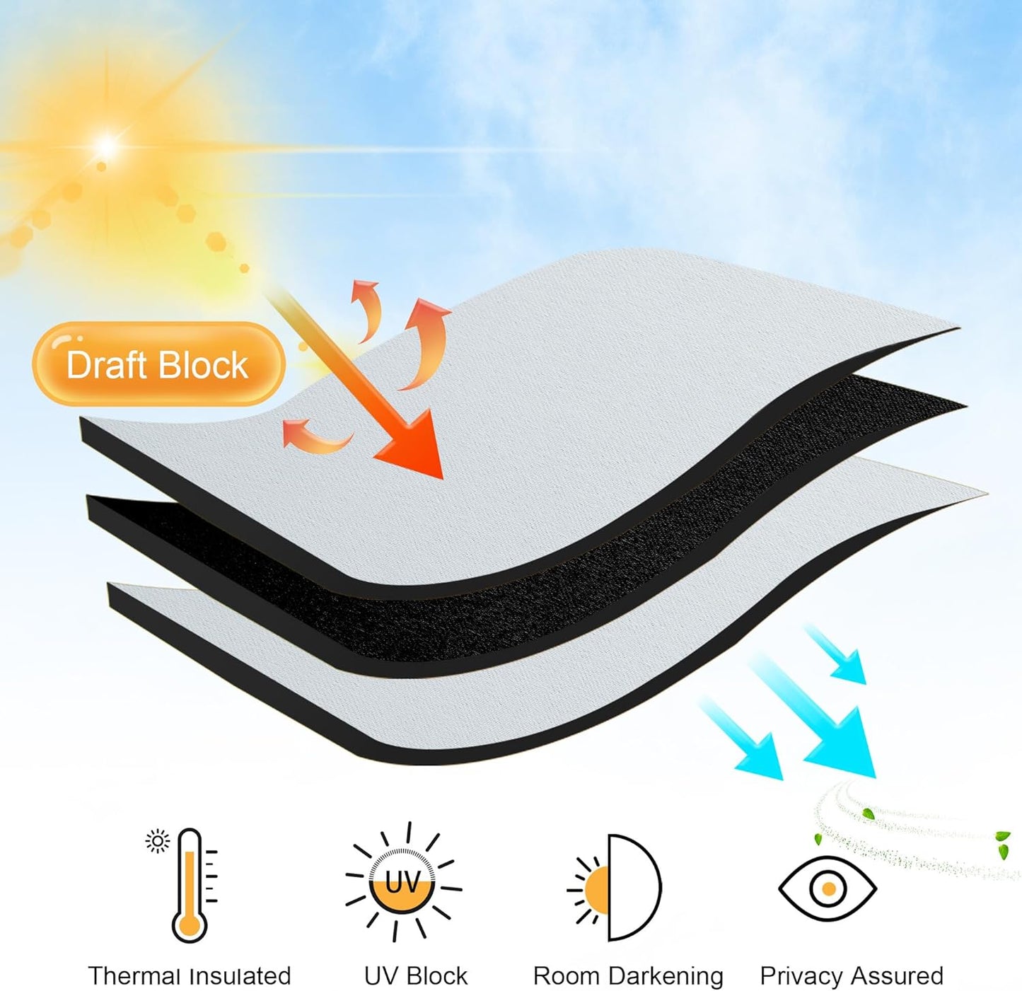 RYB HOME Small Window Curtains Blackout, Privacy Thermal Insulating Drapes for Bedroom Bathroom Basement Cafe Classroom Window Decor, W 34 x L 45 inches, Greyish White, 2 Panels