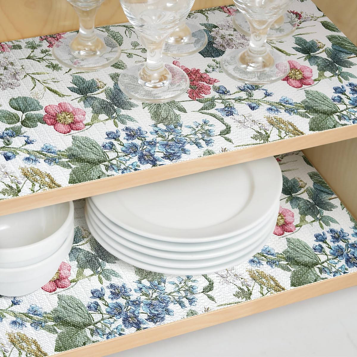 Shelf Liner for Kitchen Cabinets Non Adhesive Drawer Liner,Cabinet Liner for Shelves,Non Slip Kitchen Drawer Liners for Dresser,Waterproof Shelf Paper for Refrigerator,Cupboard,12In x 16.4FT