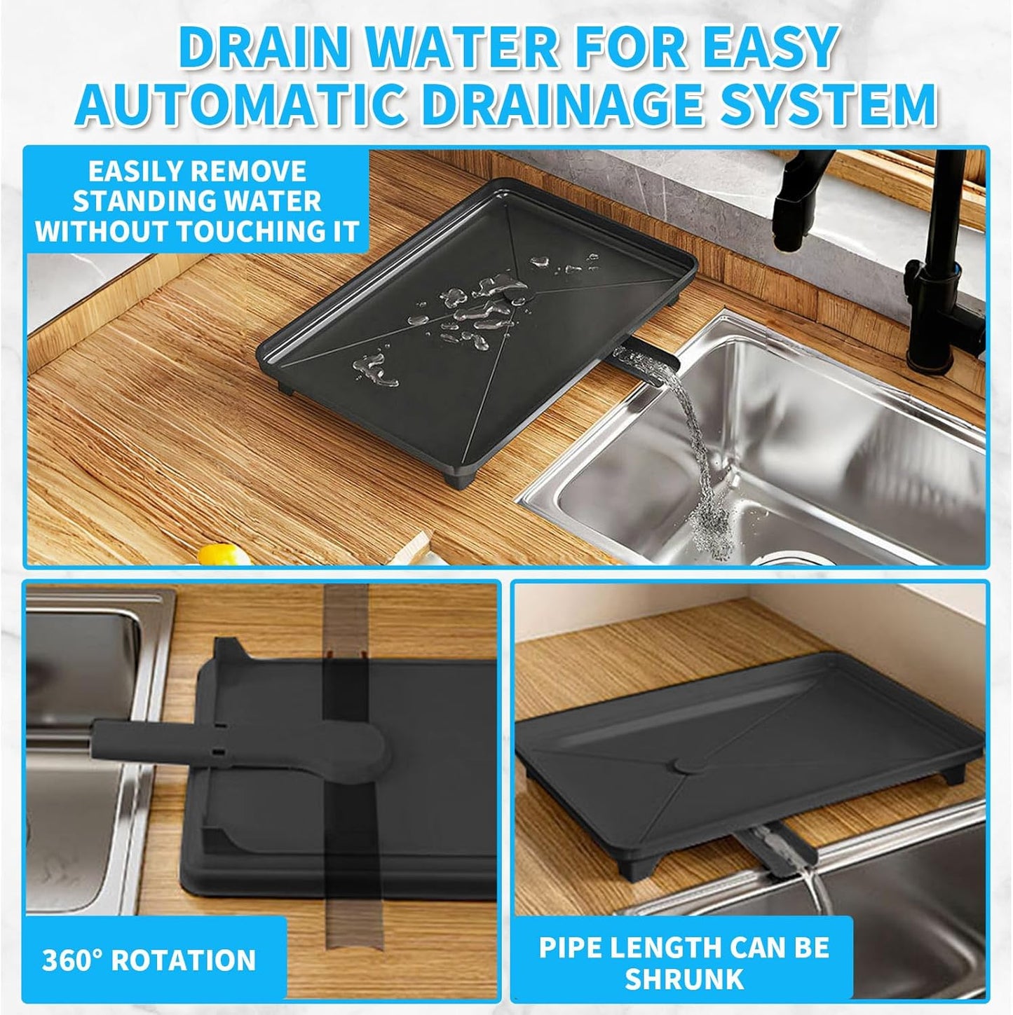 Dishes Drying Rack, 2-Tier Tableware Drying Rack with Draining Board, Space-Saving Design, Suitable for Kitchen Countertop Tableware and Cup Rack