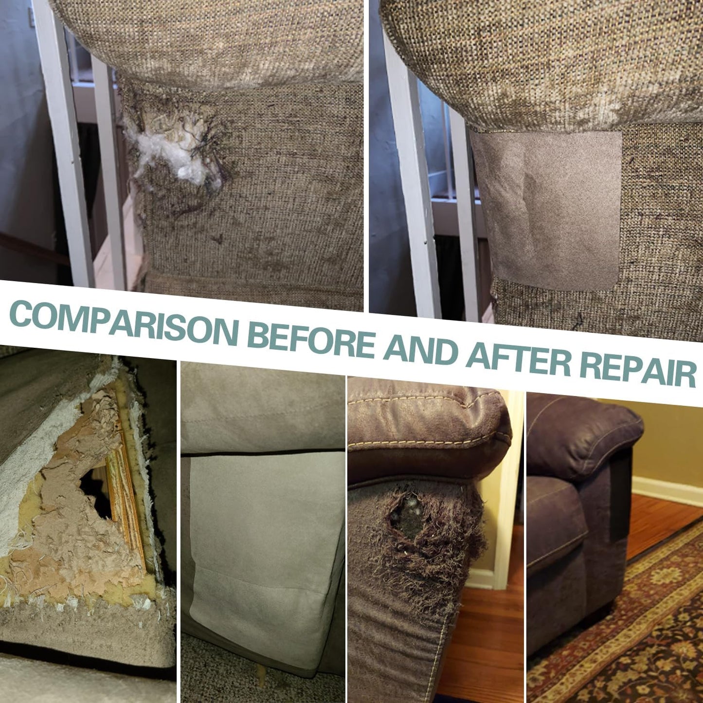 Velvet Repair Patch, Self-Adhesive Flannel Fabric Patch, Multi Colors, Microfiber Patch，Can be Used to Patch Sofas, Car Seats, Handbags, Jacket Holes and Tears (Light Brown)