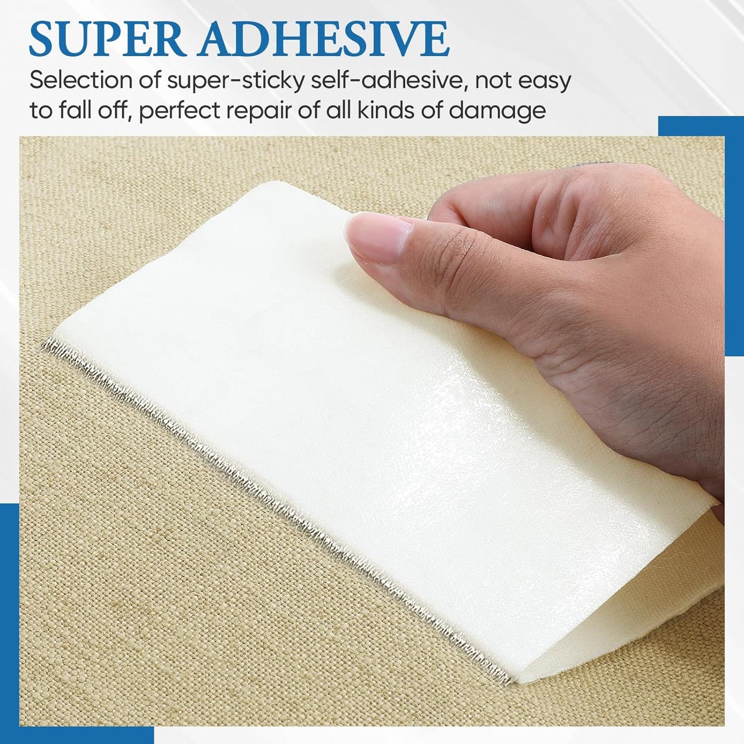 Canvas Patch 5.5 x 8 Inches 6Pcs Self-Adhesive Waterproof Canvas Patch Kit for Repairing Tents,Sofas,Boat Covers,Camping Chair,Awnings,Car Seats.(Beige Yellow)