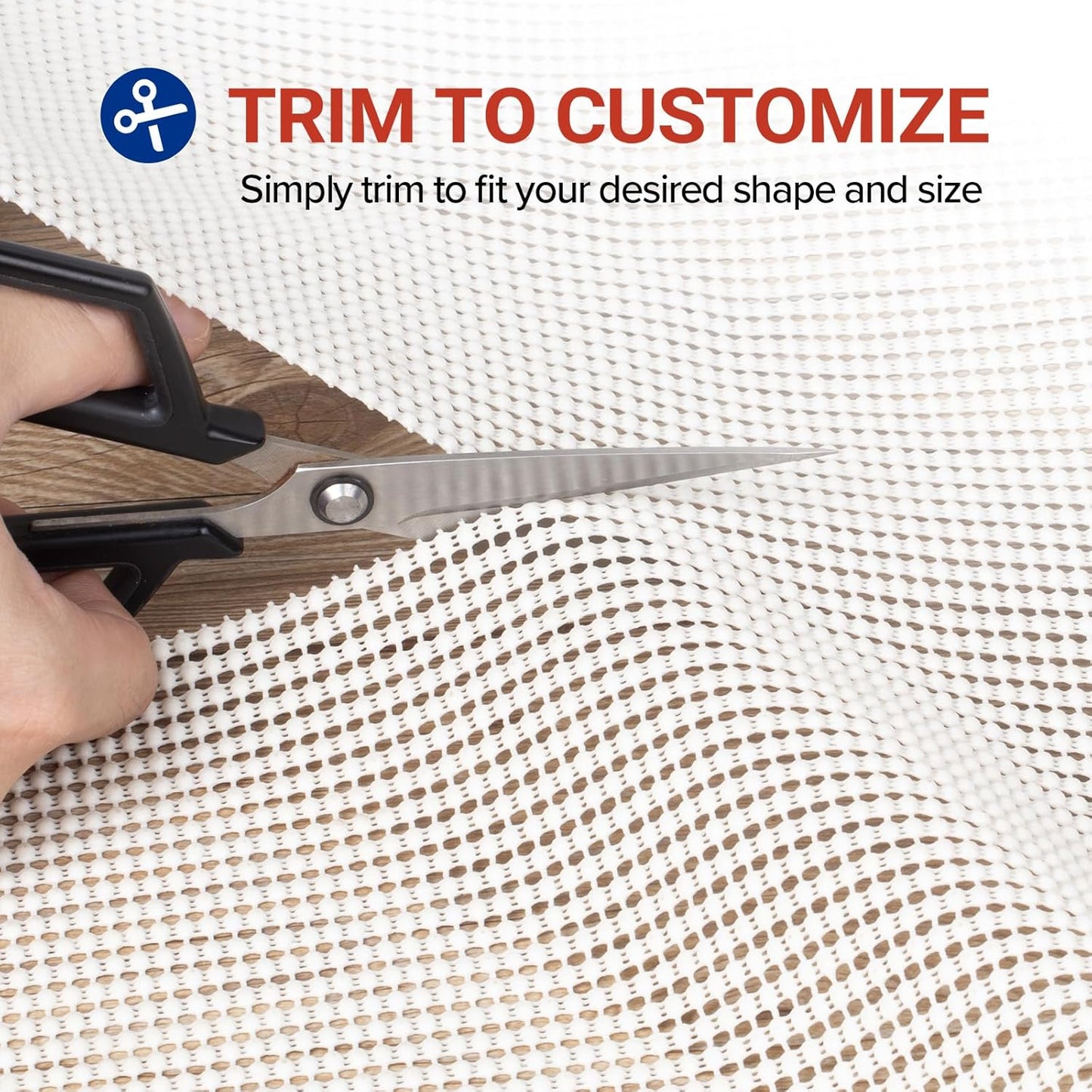 Non-Slip Rug Pad Gripper 8x10 Feet, Anti Skid Mat for Under Area Rugs, Keeps Rugs in Position and Safe, Thick Cushioned Carpet Pad for Hardwood Floors Protection