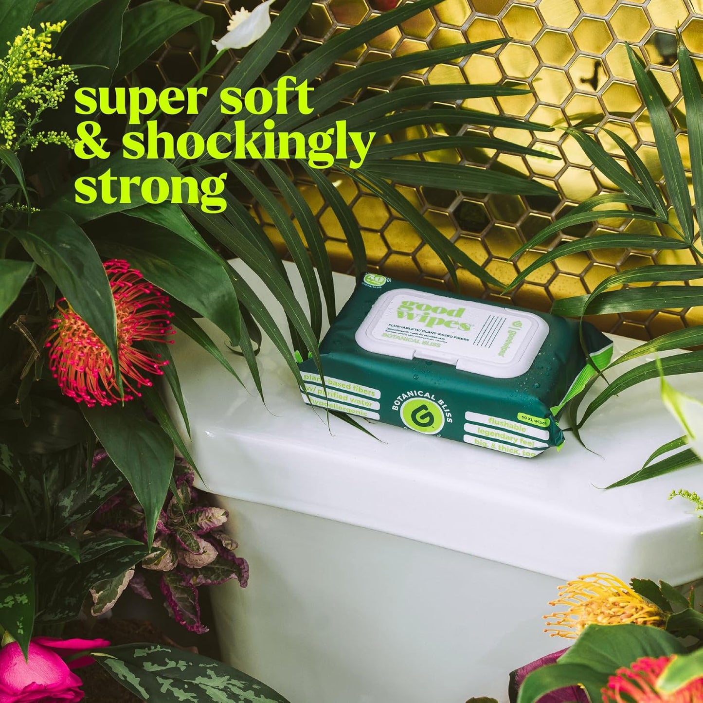 goodwipes Flushable Wipes - Individually Wrapped Butt Wipe for On-the-Go Adults - Portable Mini Wipes - Travel Essentials - Sewer & Septic Safe - Botanical Bliss, 32 Count (1 Pack)