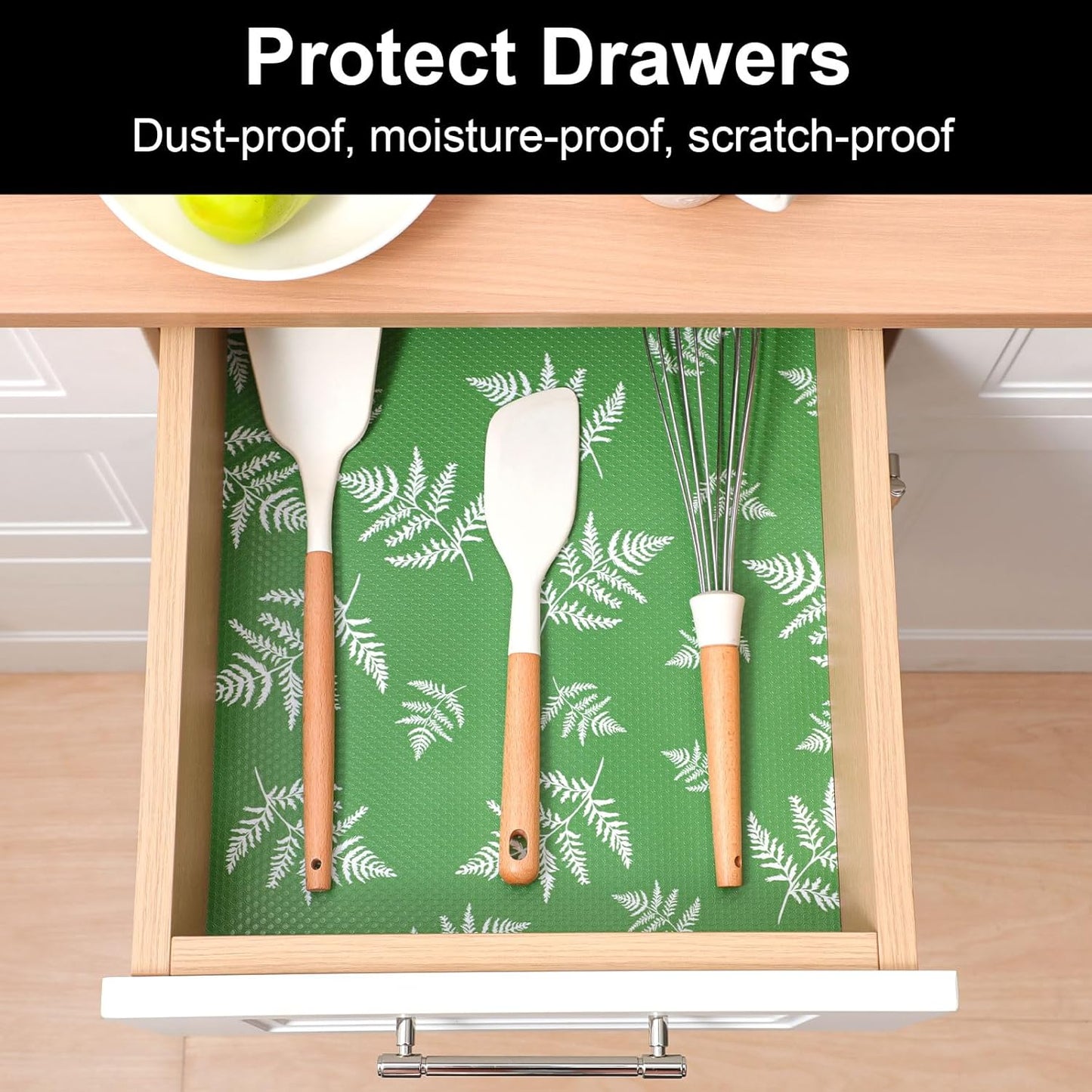 CooyesFridge Liners Shelf Liner for Kitchen Cabinets Refrigerator Liners Waterproof & Oil-Proof Kitchen Cupboard Liner Non Adhesive Drawer Mats EVA Material for Shelves