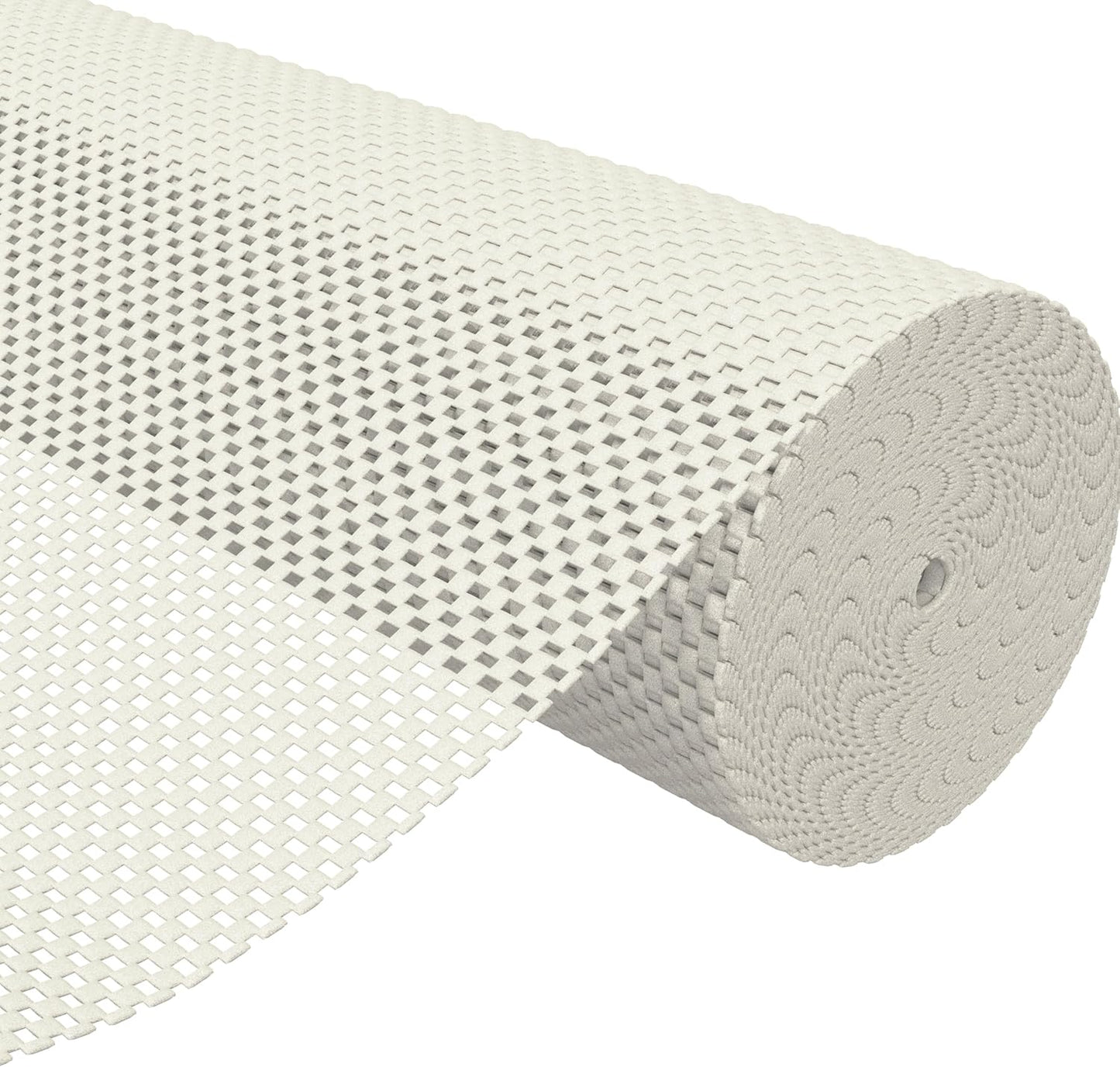 Nevlers 2 ft x 60 ft White Non Slip Rug Gripper Roll for Runners, Larger Rugs & Carpets | Strong Suction Non Skid Rug Pad for All Hard Surface Flooring | Breathable PVC Carpet Pad Anti Slip Rug Grips