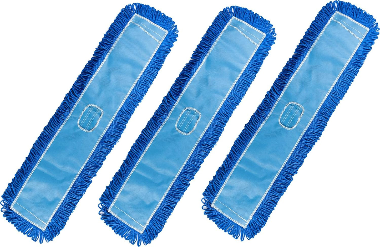 Matthew 36'' Microfiber Loop Dust Mop Washable Commercial&Residential Heavy Duty Mop Head Replacement Premium Absorbent Industrial Dust Mop Refill Pads for Hardwood, Office,Garage and Hotel -3Pack
