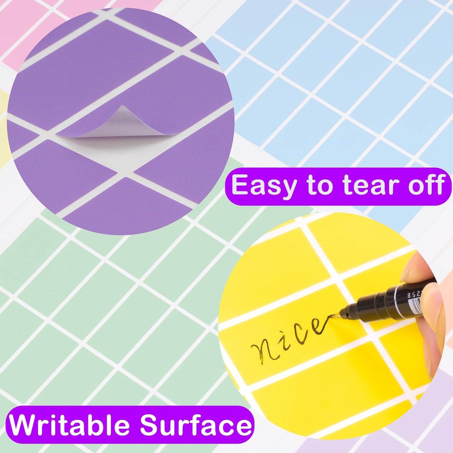 YSHIHE Colored Label Stickers,Rectangular Color Coding Stickers 1.57 x 0.75 Inch (40mm x 19mm),12 Assorted Colors for Inventory Organize, File Classification - 1176 Pack