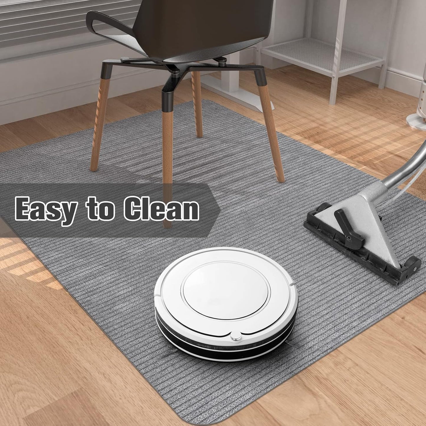 Placoot Desk Chair Mat for Hardwood Floor & Tile 55"x35" Office Chair Mat for Rolling Chairs Large Anti-Slip-Recyclable Material Computer Rug for Office