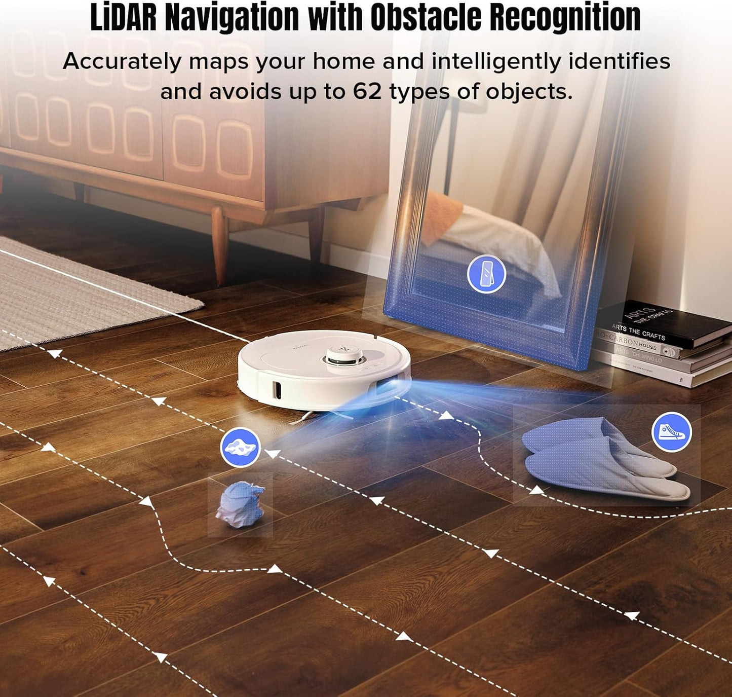 roborock Qrevo MaxV Robot Vacuum and Mop, FlexiArm Design, Hot Water Re-Wash & Re-Mop, Auto-Drying, Self-Emptying, 7000Pa Suction, Built-in Voice Assistant, Smart Obstacle Avoidance(Refurbished)