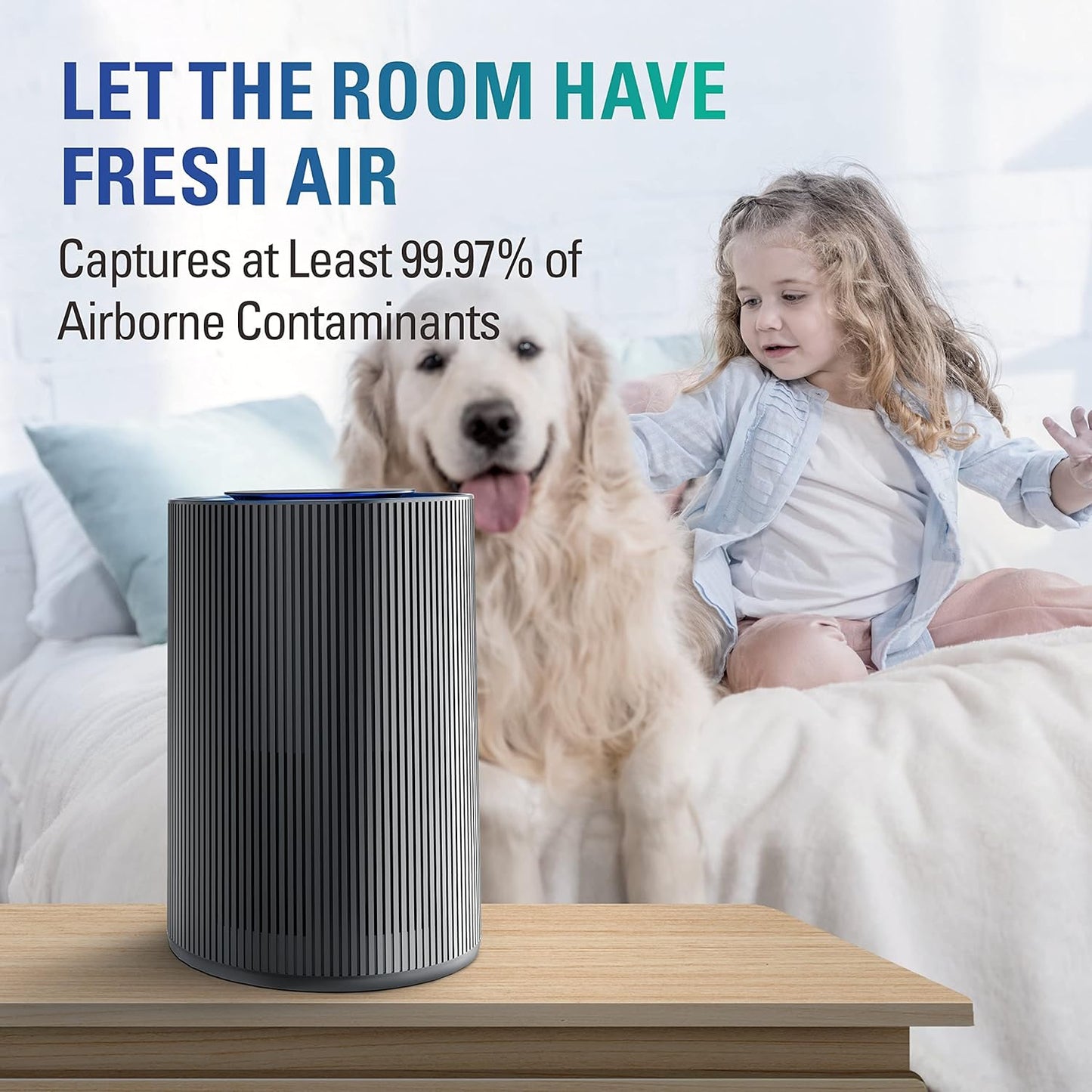 STEALTH Air Purifiers for Home Allergies Pets Hair Dander Pollen Up to 1345 Ft²/H, H13 True HEPA 3-in-1 Filter Air Cleaner, Ozone Free 24db Sleep Mode,3 Speeds Timer for Lage Room Dorm Bedroom