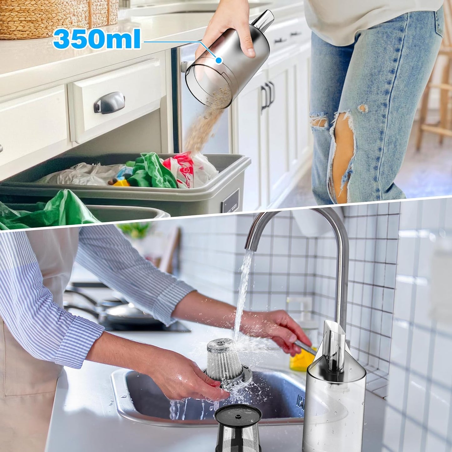 Handheld Vacuum Cleaner Cordless - 35000PA Strong Suction for Car & Home, Car Vacuum Portable Rechargeable Lightweight for Pet Hair with HEPA Filter, Quick Clean in Office/Desk/Couch (Black)