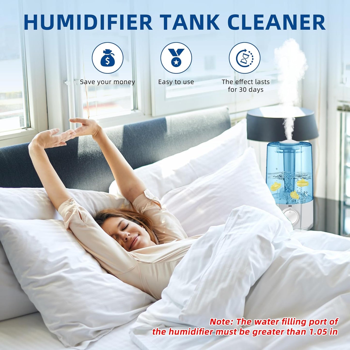 AMI PARTS Humidifier Tank Cleaner Small Submarine 18 pcs for Most Humidifier and Fish Tank,Purifies Water,Softens Hard Water(Yellow Universal Humidifier Filters)