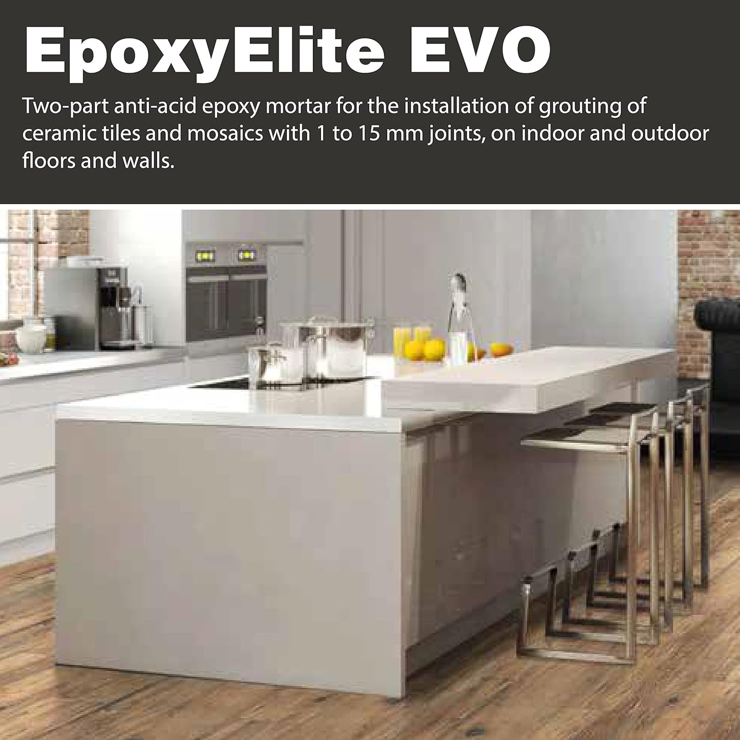 The Tile Doctor EpoxyElite EVO - Litokol Epoxy Grout for Tile, Ideal for Home Office Decor & Bathroom Tile, Beige 3-5 kg - 11 lb