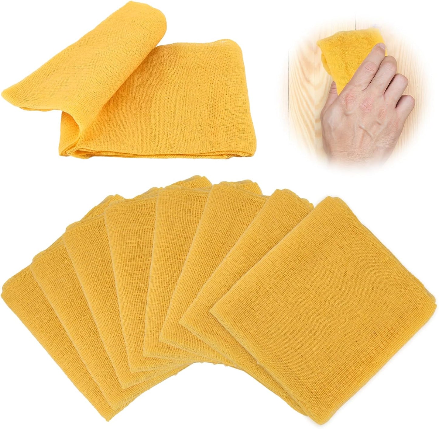 8 Pack Tack Cloths, Tack Rags for Woodworking, 17.7 x 35.4 in Tac Cloth Dust Stain Rags for Automotive Painting, Sanding, Cleaning, Dusting, Staining