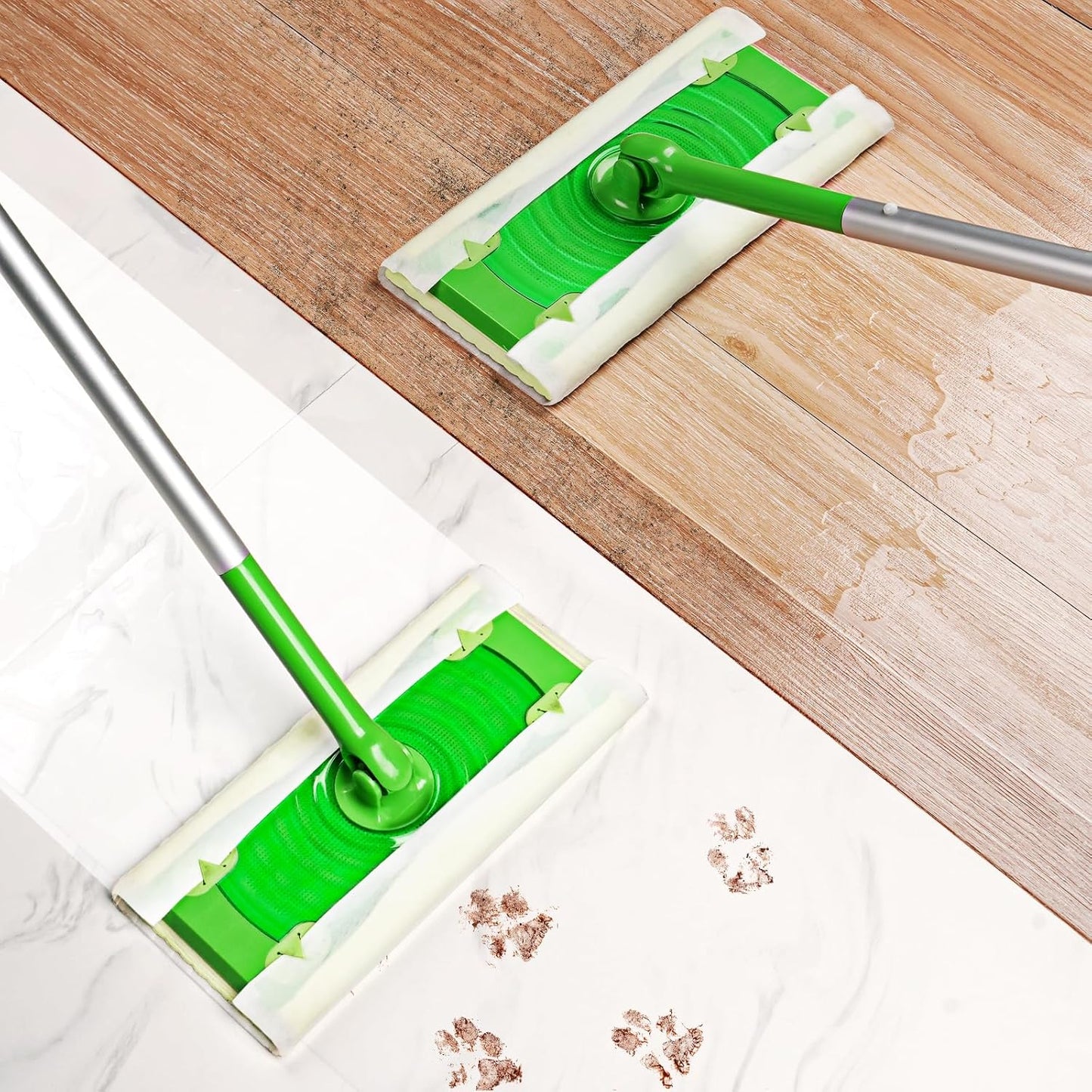 AIR U+ Wet Pads Refill for Swiffer Sweeper Wet Mopping Cloth, Unscented Disposable Floor Cleaning Wipes, 30 Count