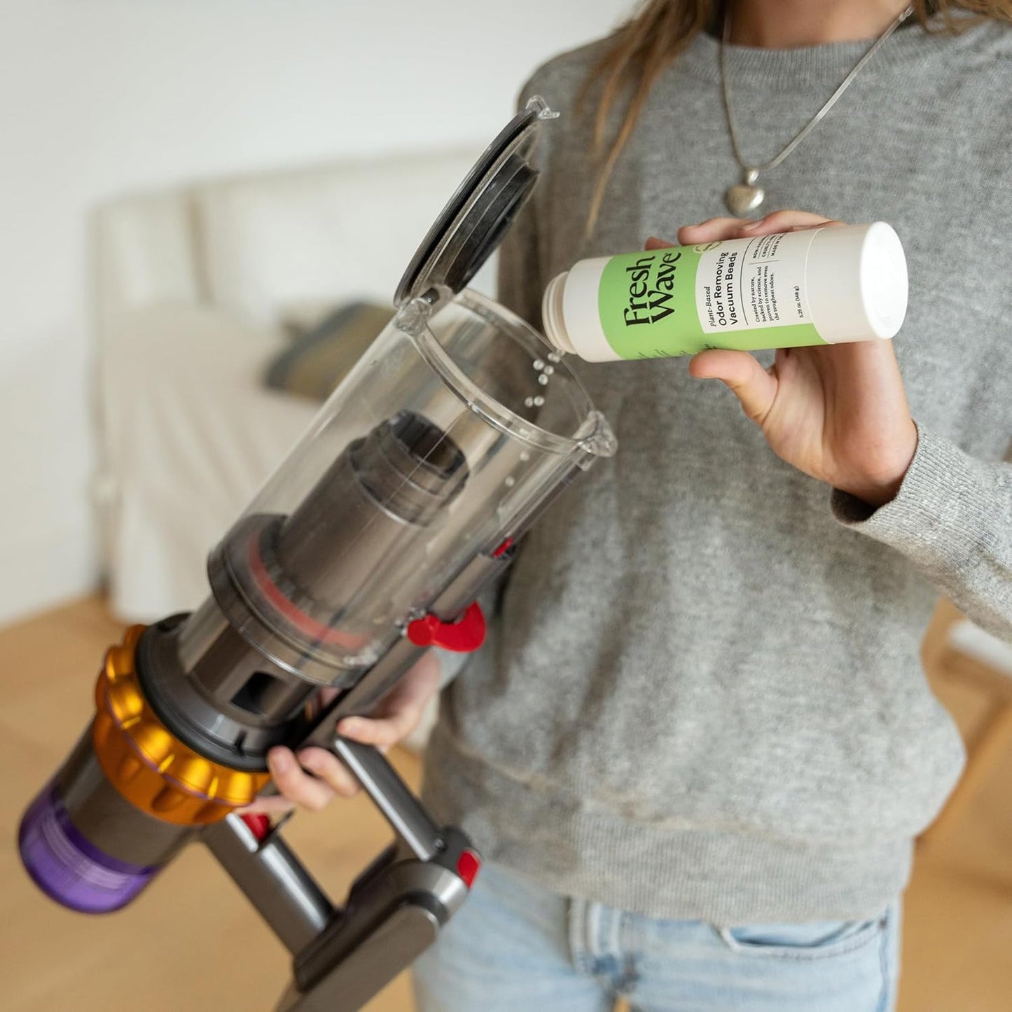 Fresh Wave Vacuum Odor Eliminating & Deodorizer Beads, 5.25 oz. | Pack of 2 | Safer Odor Relief | Natural Plant-Based Odor Eliminator | Odor Absorbers for Home | Keeps Vacuum Fresh Between Uses