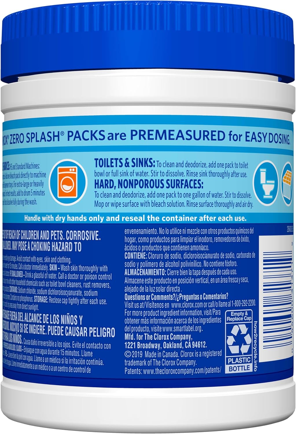 Clorox Control Bleach Packs Regular Laundry Packs, 12 Count