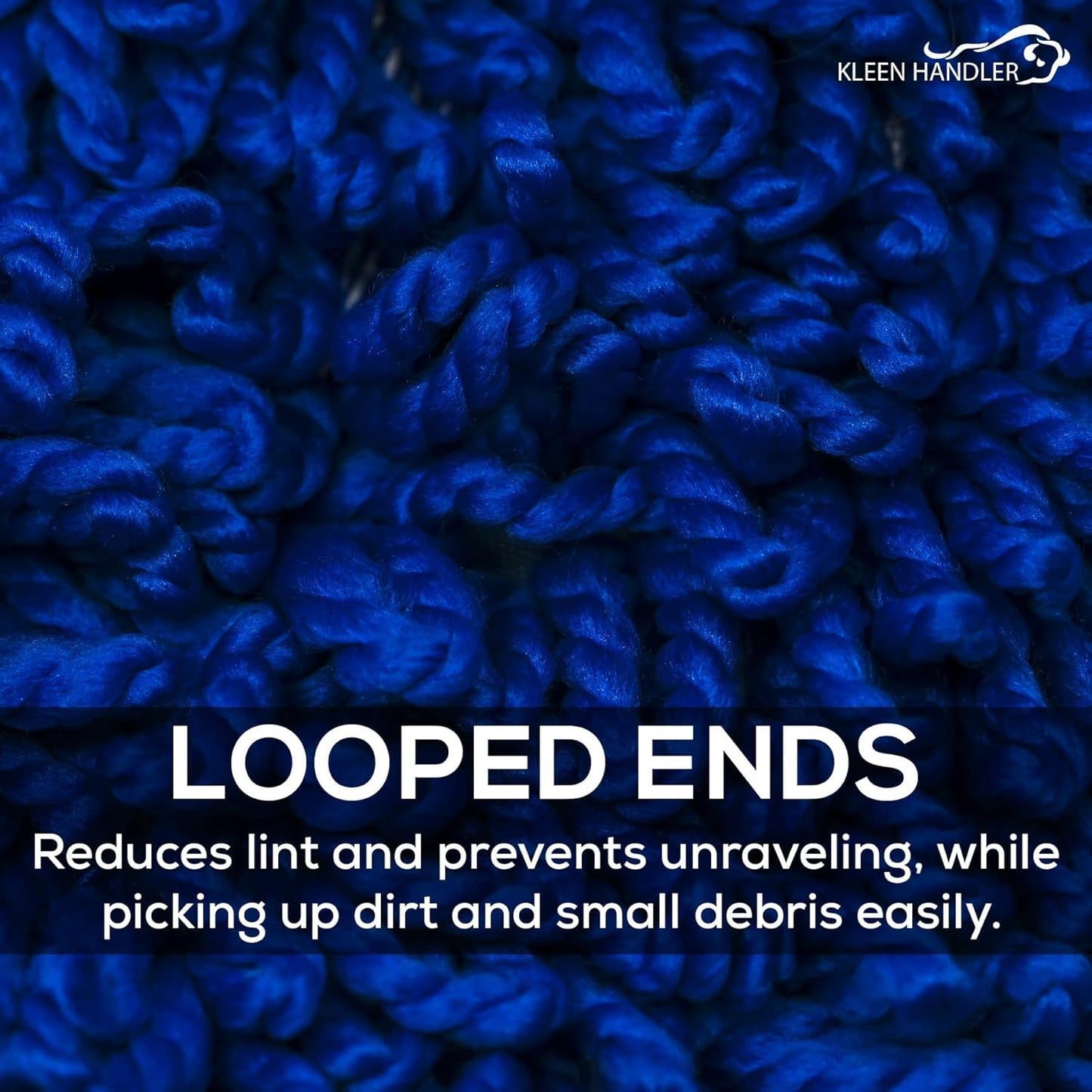 KLEEN HANDLER 6 Pack of 18 Inch Microfiber Dust Mop, Large Washable Commercial Mop Head Replacement, Sweeper, Janitorial Dust Mops, Blue