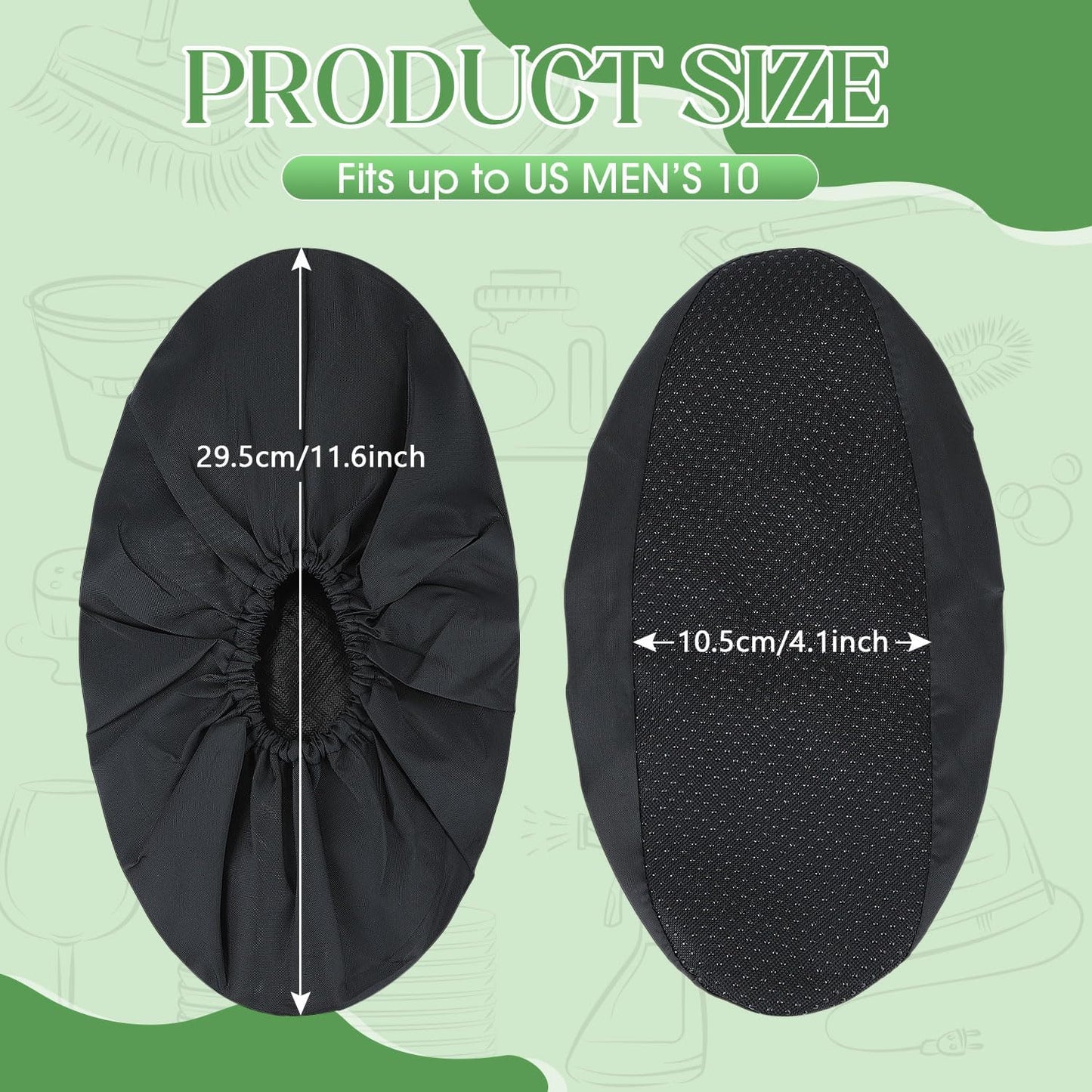 Frienda 8 Pairs Non Slip Reusable Shoe Covers Waterproof Boot Covers for Household Carpet Floor Protection Machine Washable (Medium)